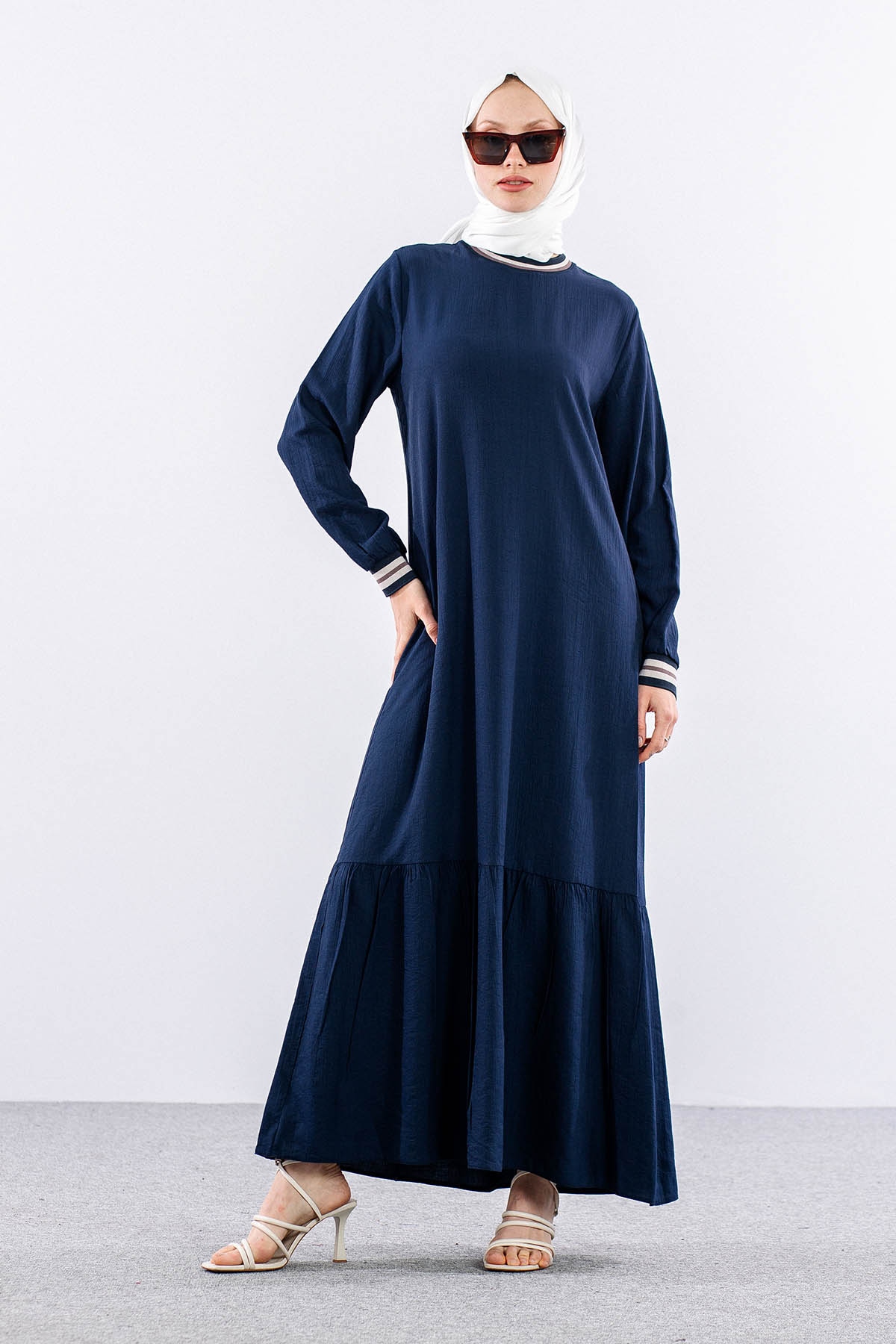 Lt 3018 Elbise M-l-xl-2xl Ribana - Lacivert - 1