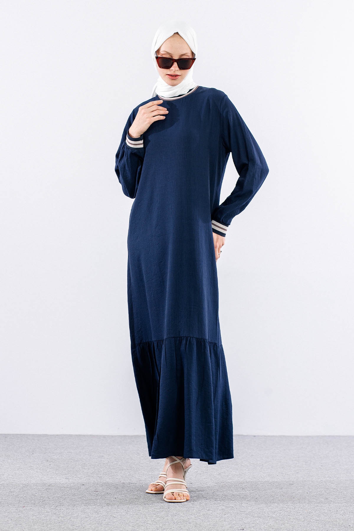 Lt 3018 Elbise M-l-xl-2xl Ribana - Lacivert - 2