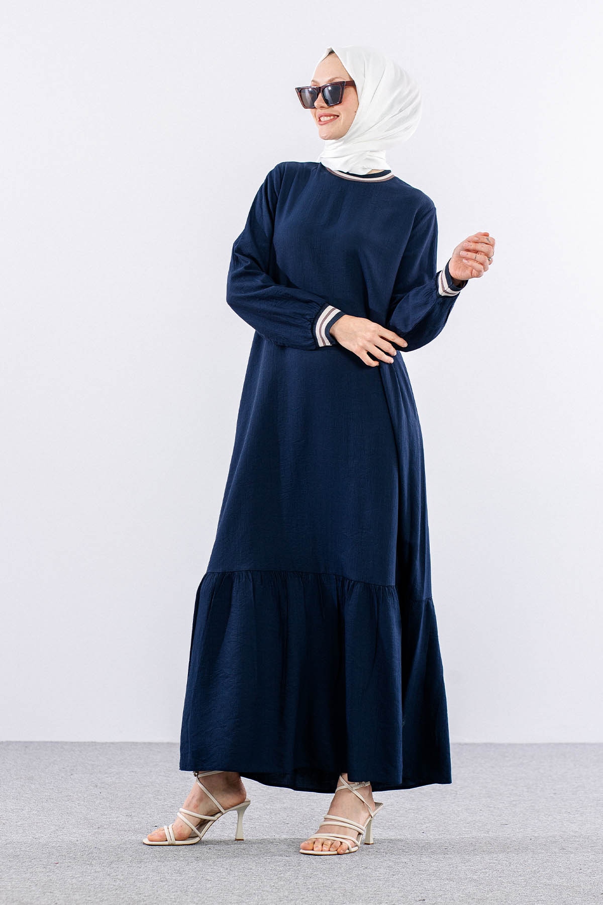 Lt 3018 Elbise M-l-xl-2xl Ribana - Lacivert - 3