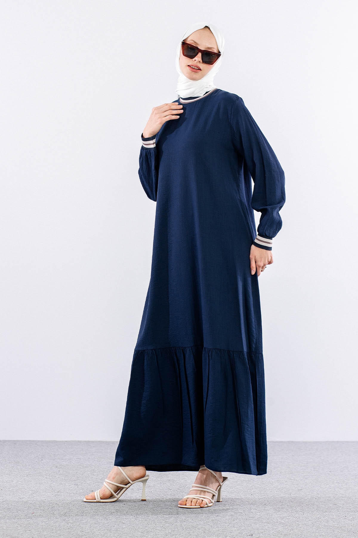 Lt 3018 Elbise M-l-xl-2xl Ribana - Lacivert - 4