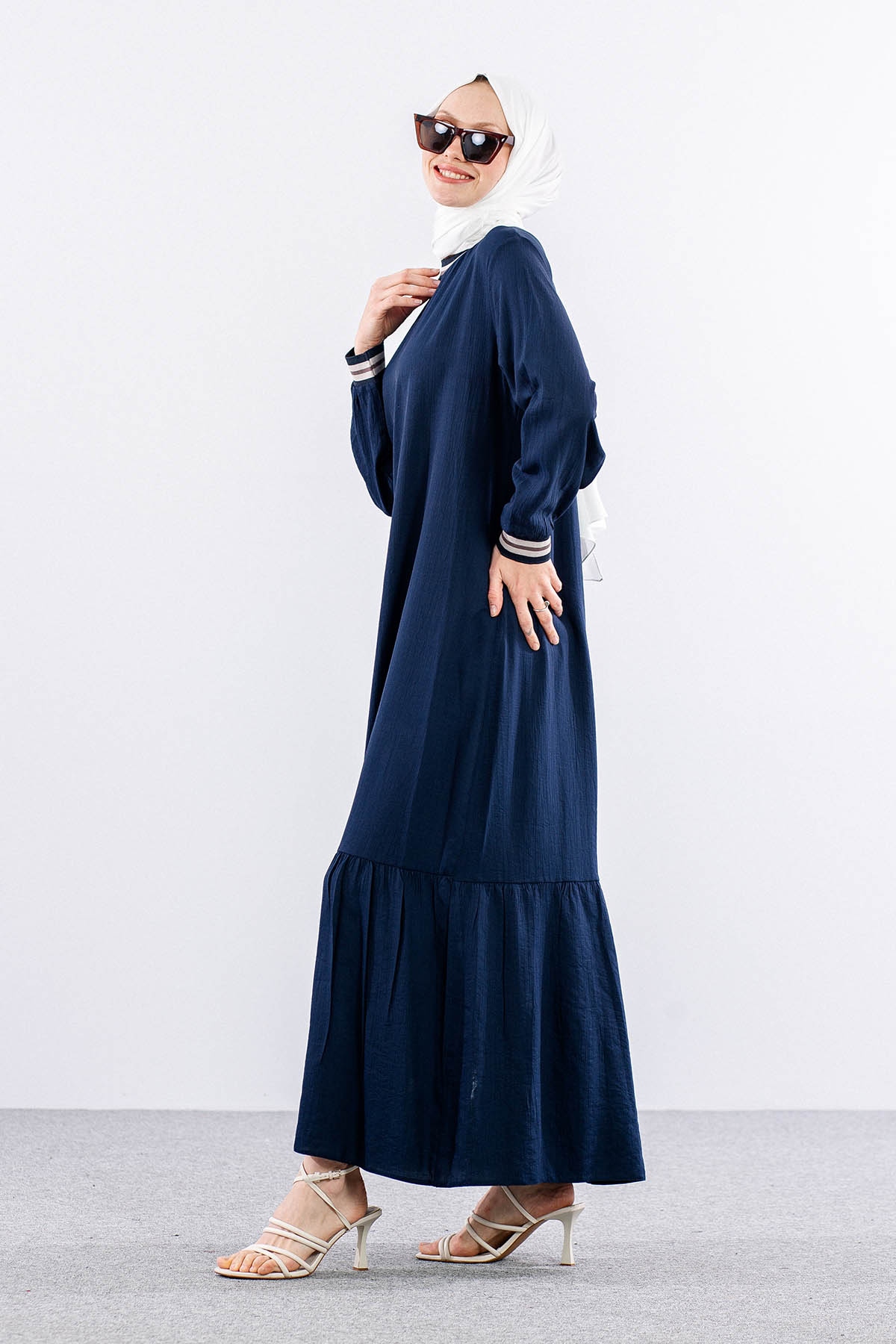 Lt 3018 Elbise M-l-xl-2xl Ribana - Lacivert - 5