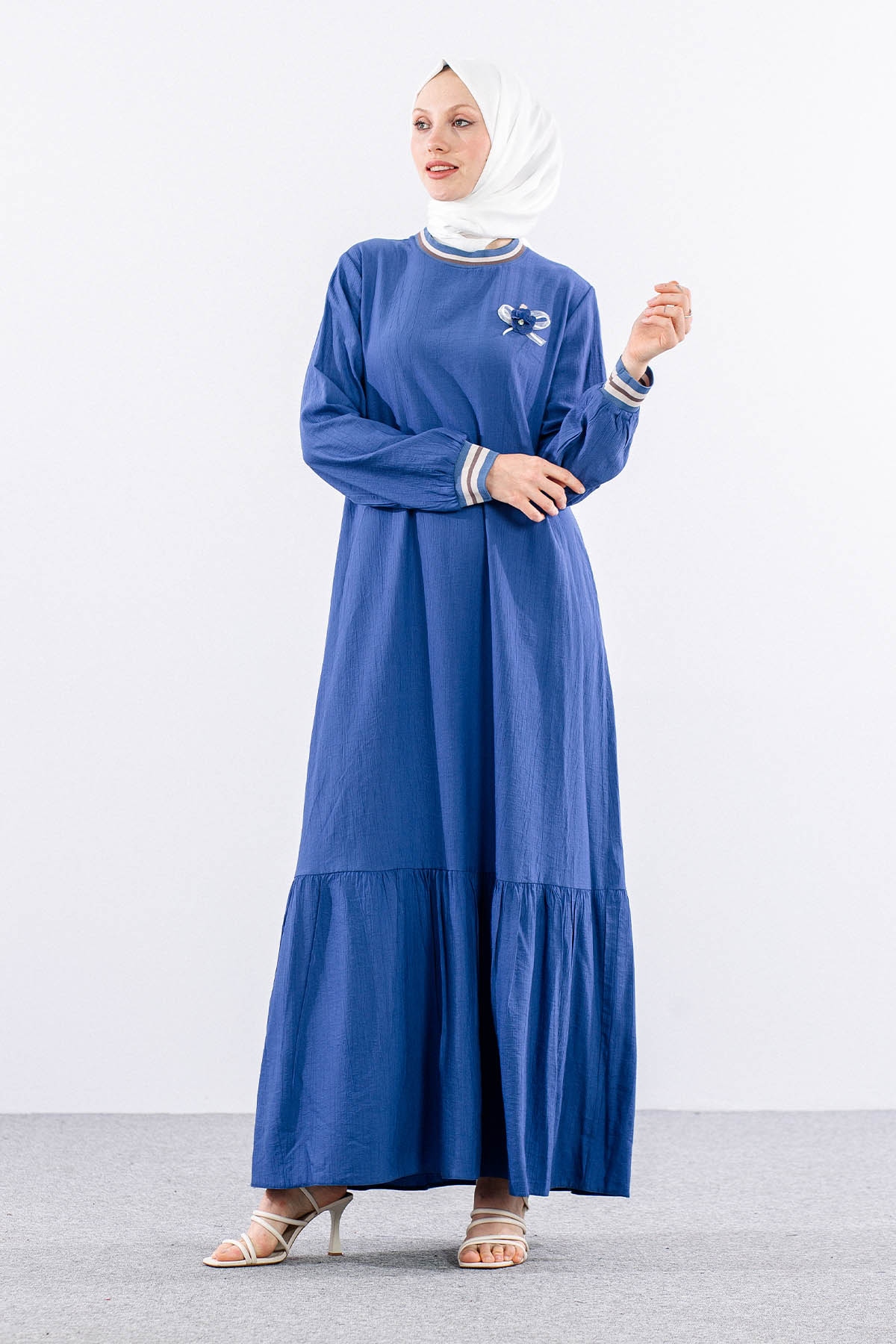 Lt 3018 Elbise M-l-xl-2xl Ribana - Mavi - 1