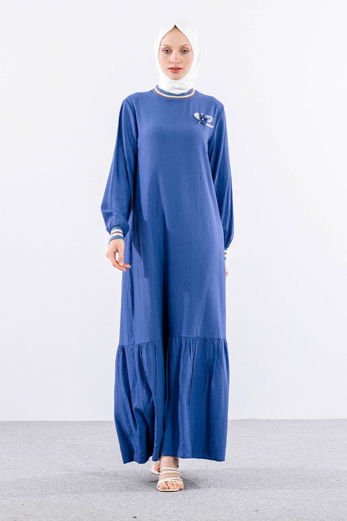 Lt 3018 Elbise M-l-xl-2xl Ribana - Mavi - 2