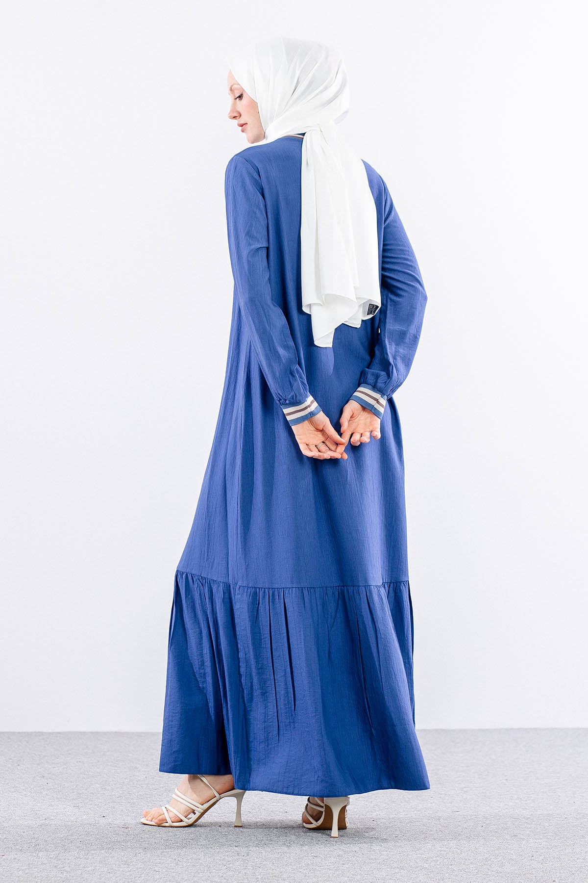 Lt 3018 Elbise M-l-xl-2xl Ribana - Mavi - 4