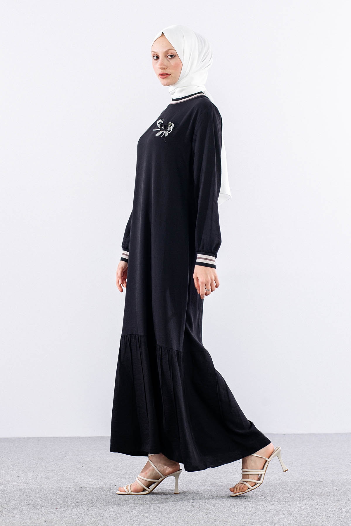 Lt 3018 Elbise M-l-xl-2xl Ribana - Siyah - 4