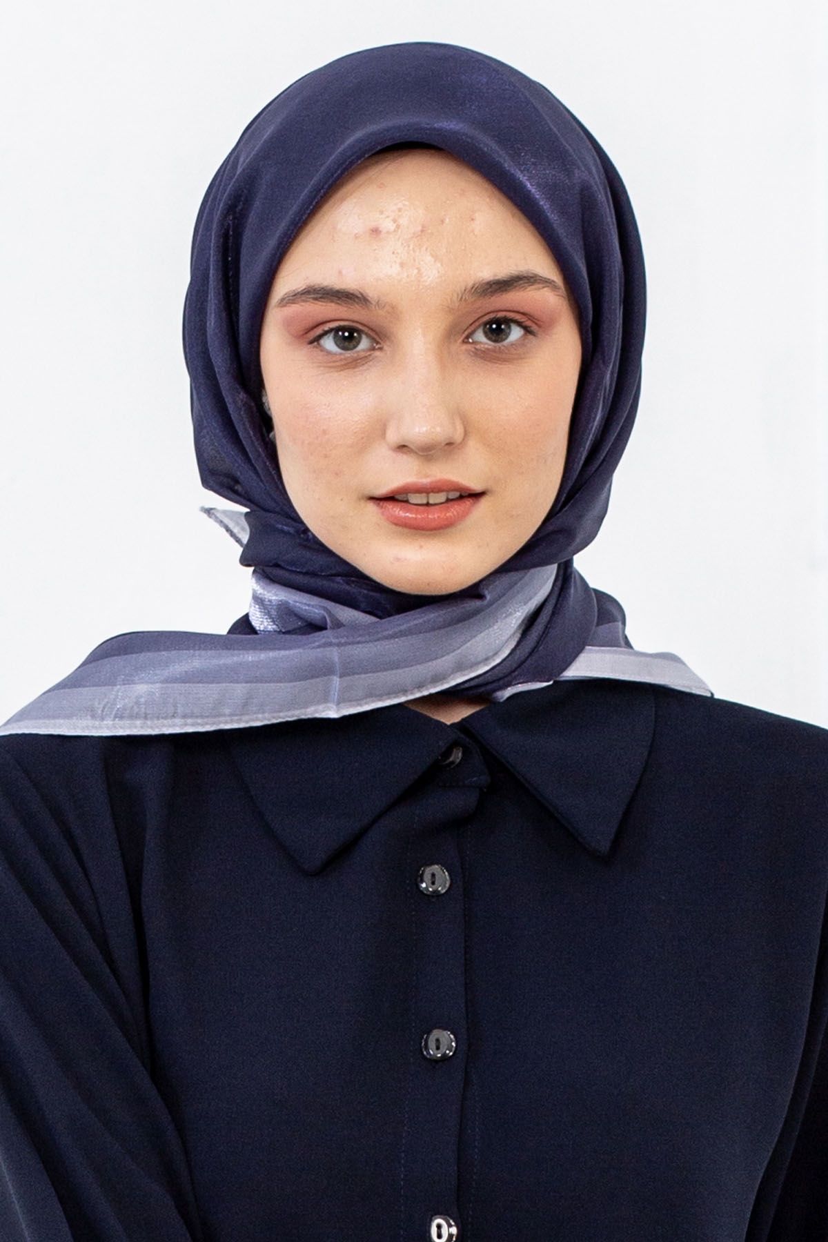 Lv Kehribar Eşarp - Lacivert - 1