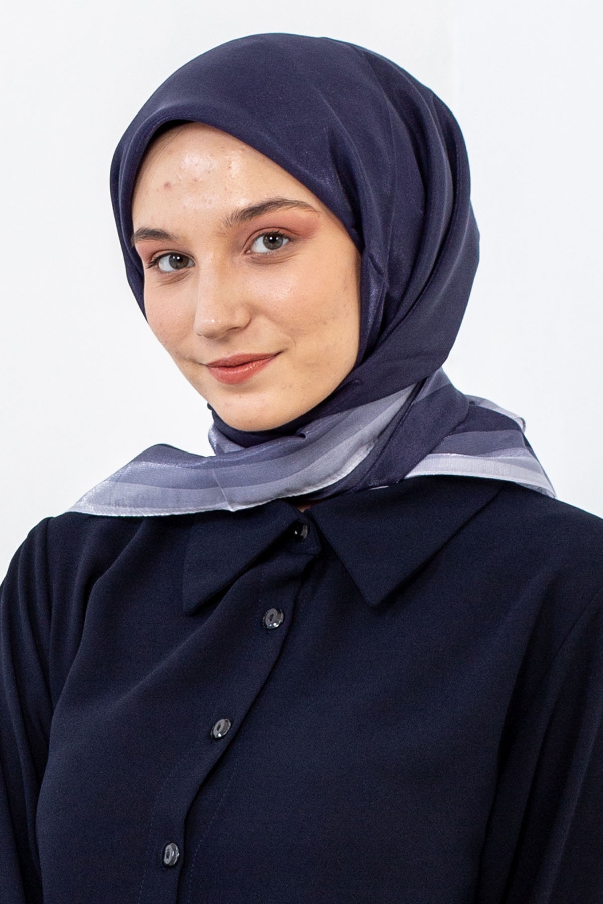 Lv Kehribar Eşarp - Lacivert - 2