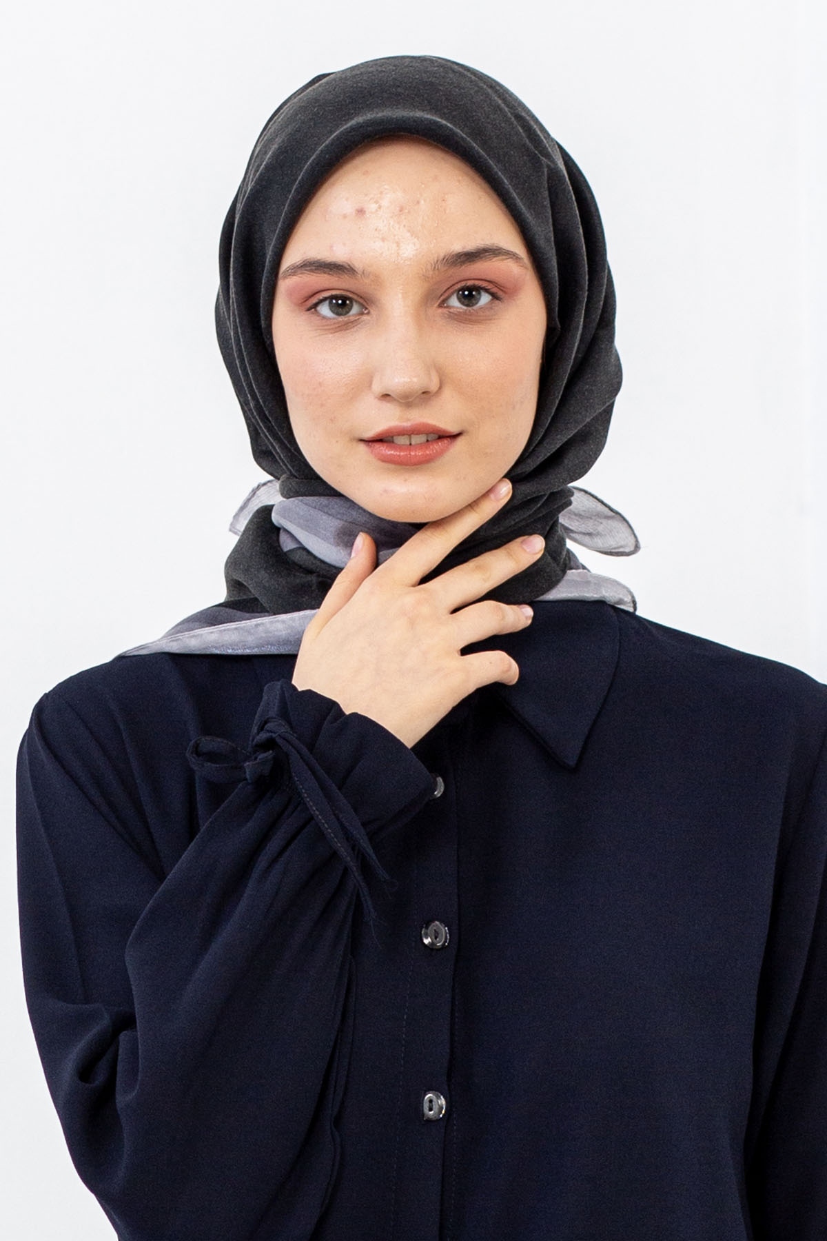 Lv Kehribar Eşarp - Siyah - 1