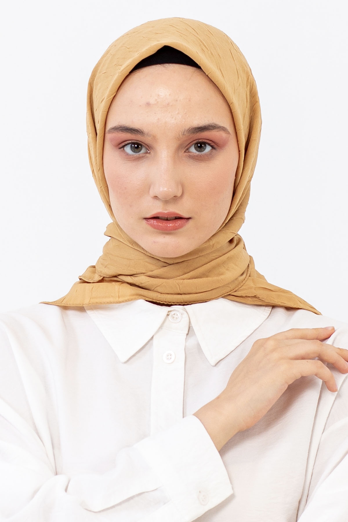 Lv Kraş şifon Eşarp - Gold - 1