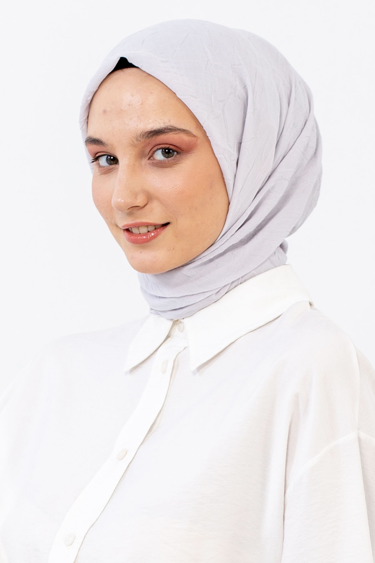 Lv Kraş şifon Eşarp - Gumus - 1