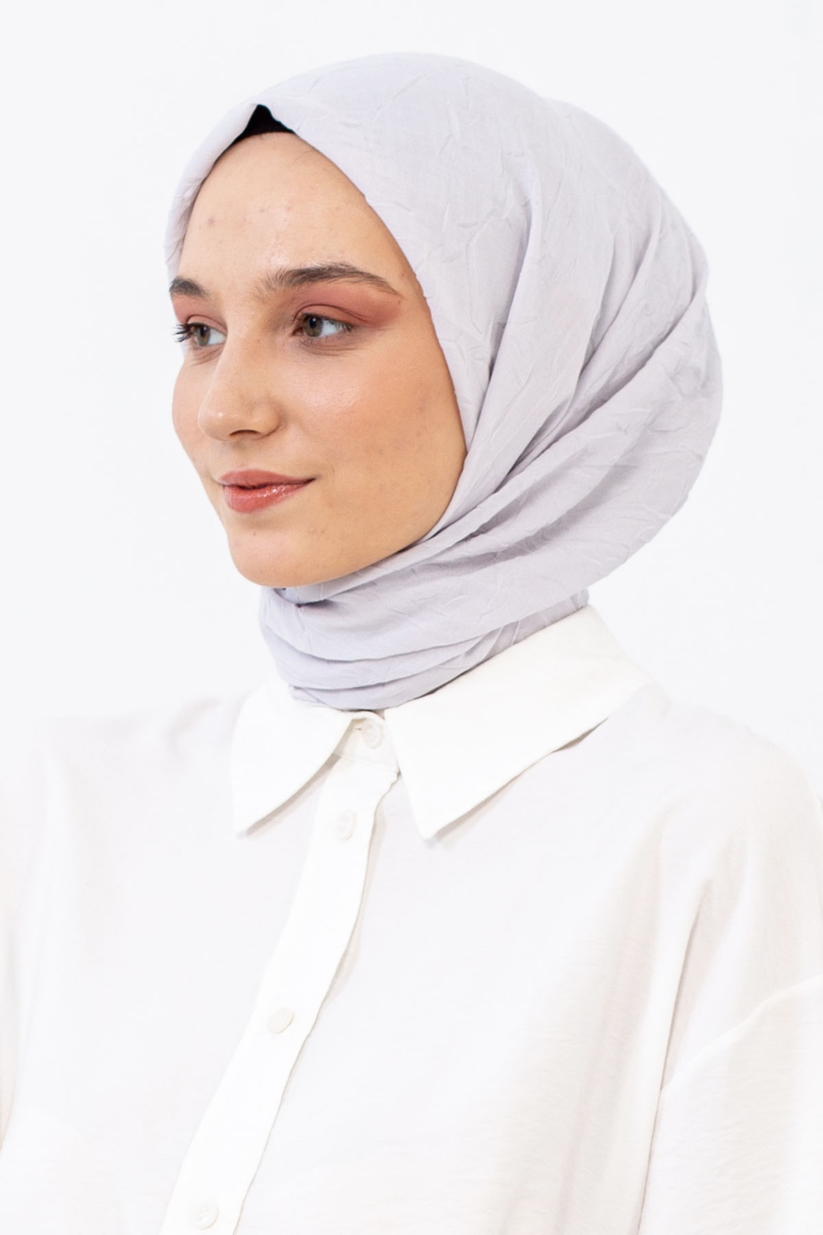 Lv Kraş şifon Eşarp - Gumus - 2