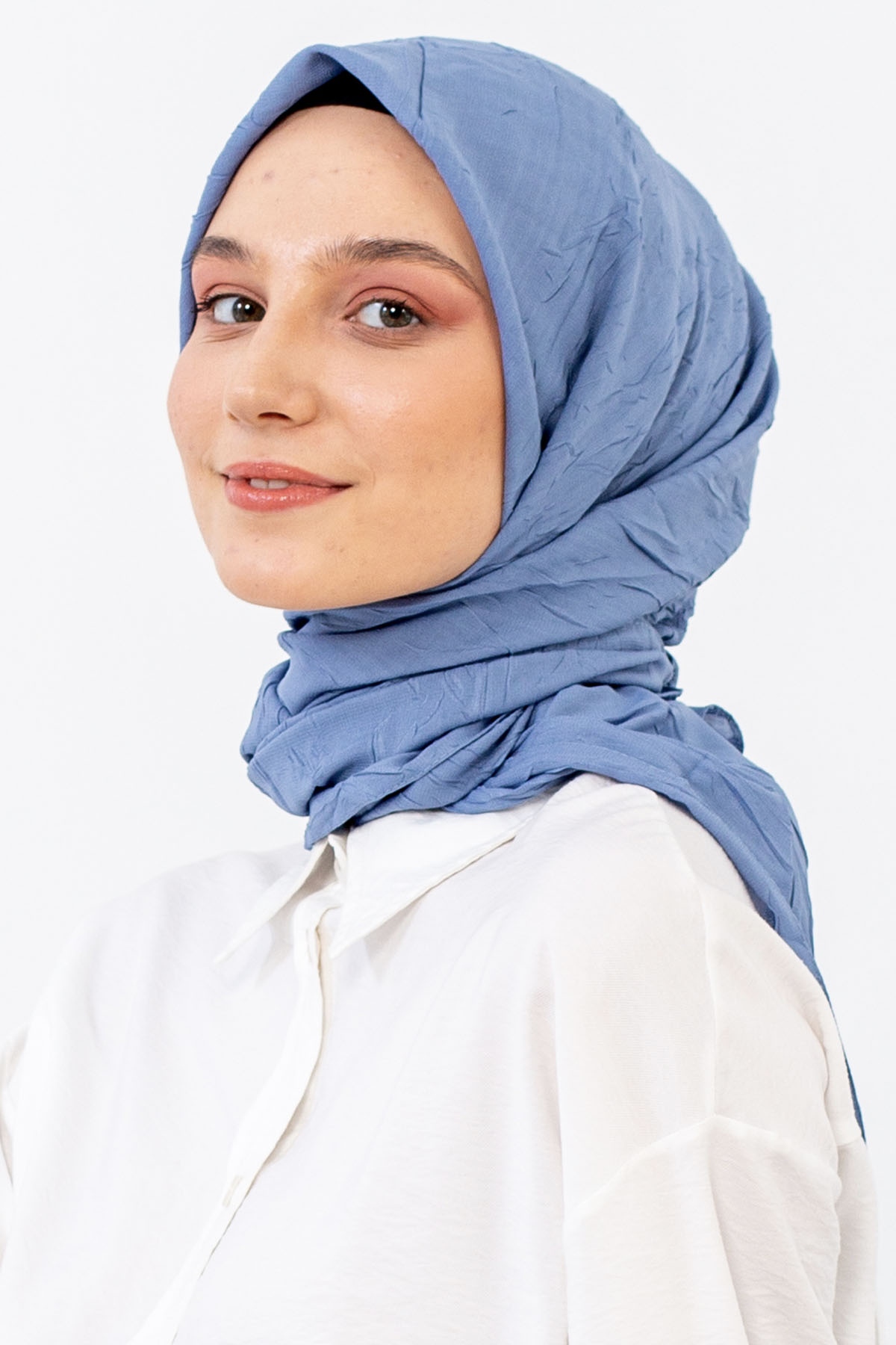 Lv Kraş şifon Eşarp - Indigo - 1