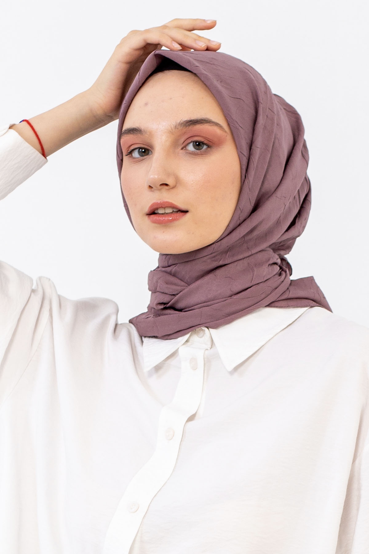 Lv Kraş şifon Eşarp - Vizon - 1