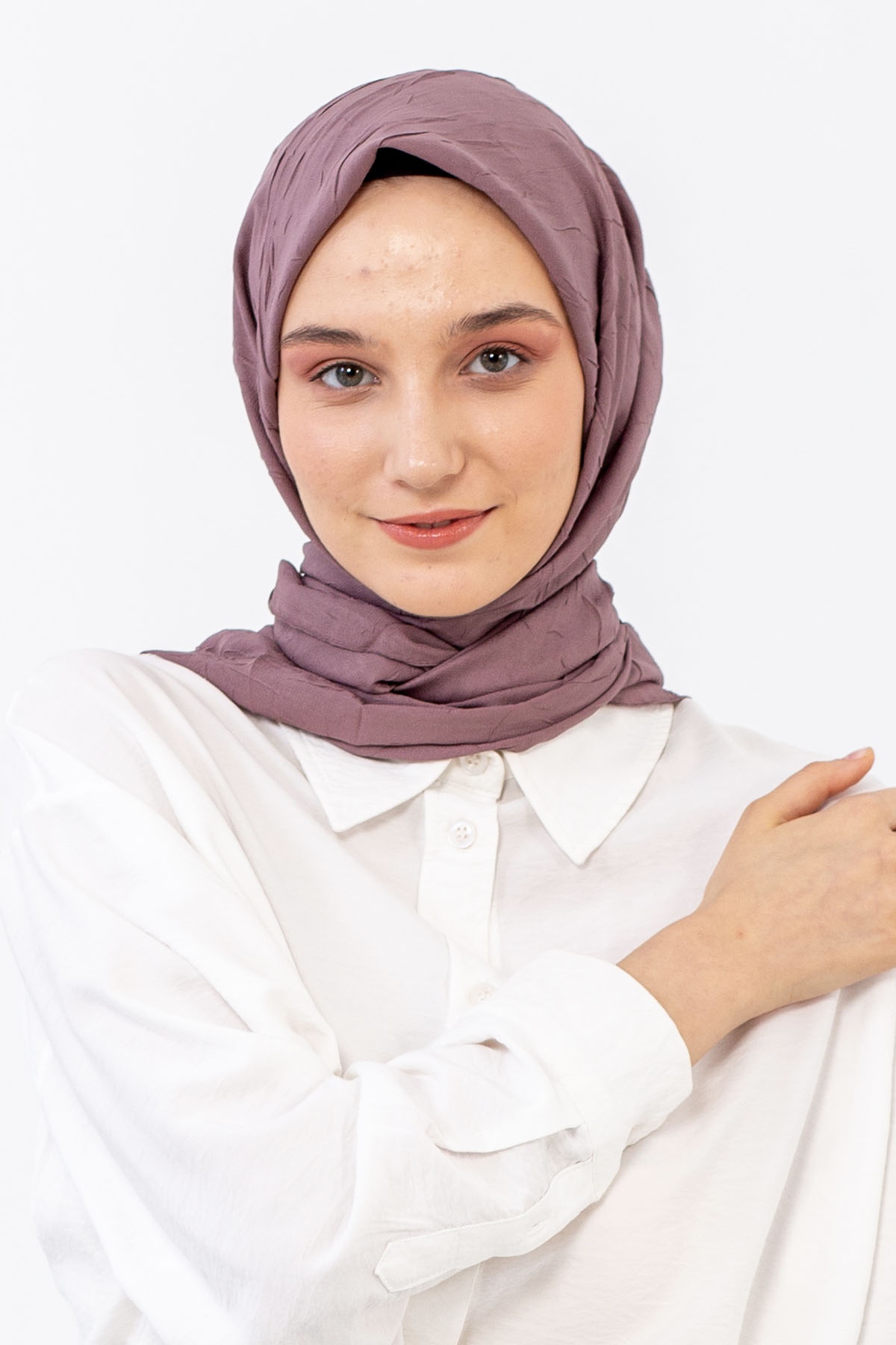 Lv Kraş şifon Eşarp - Vizon - 2