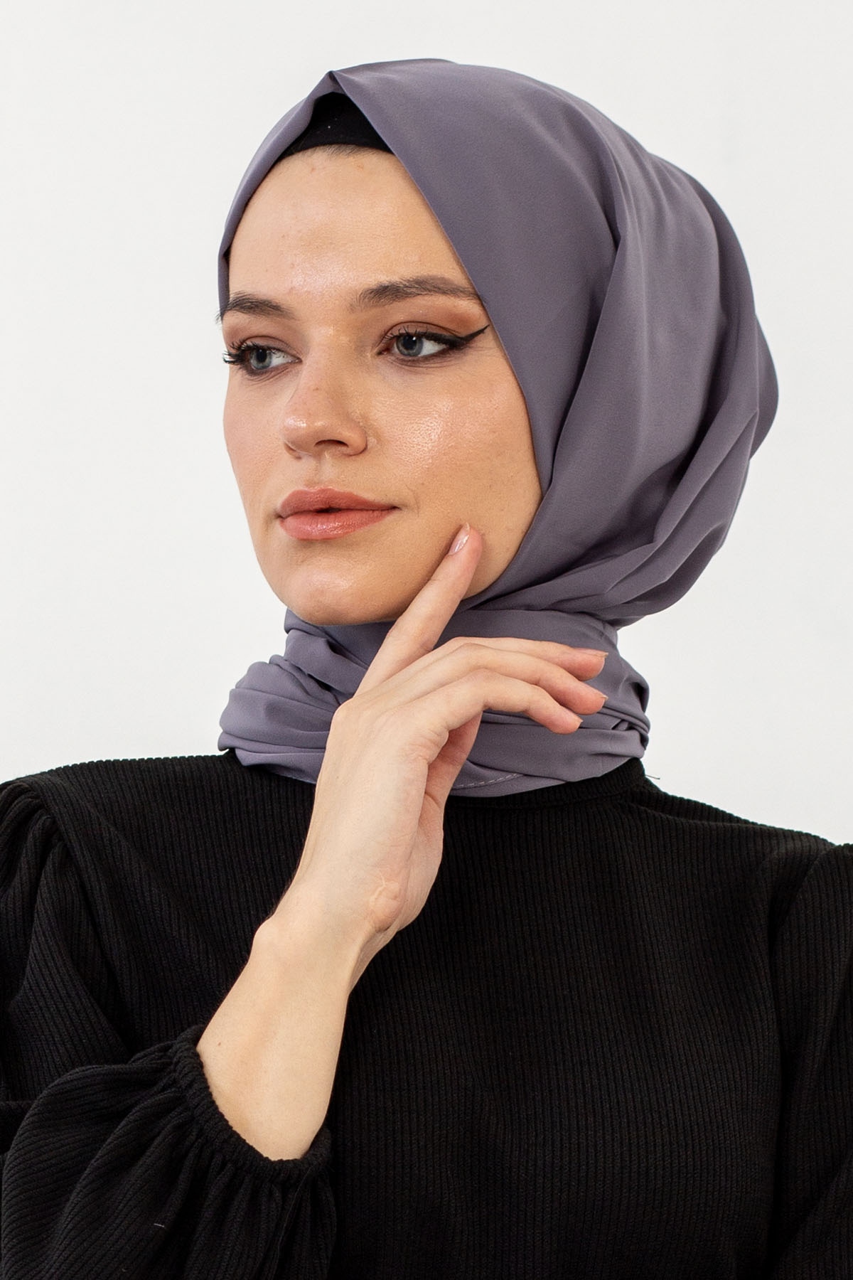 Lv Lux Medine İpeği şal - Antrasit - 1