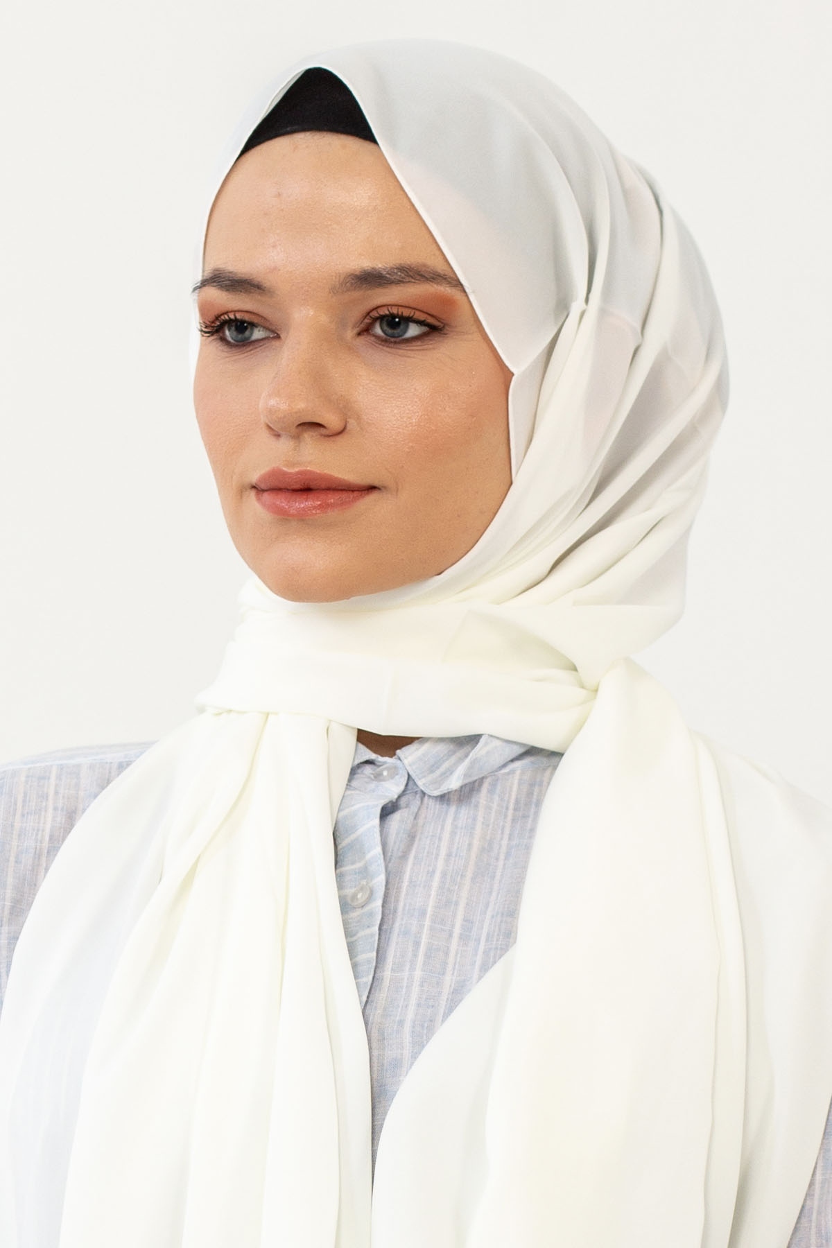 Lv Lux Medine İpeği şal - Ekru - 2