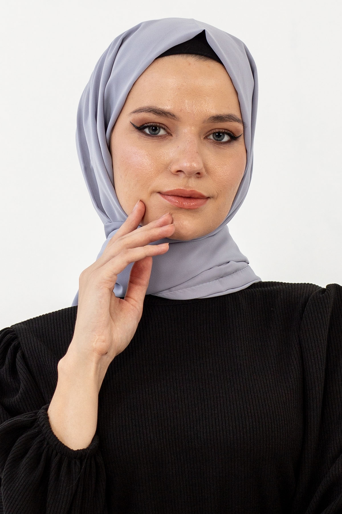 Lv Lux Medine İpeği şal - Gumus - 4