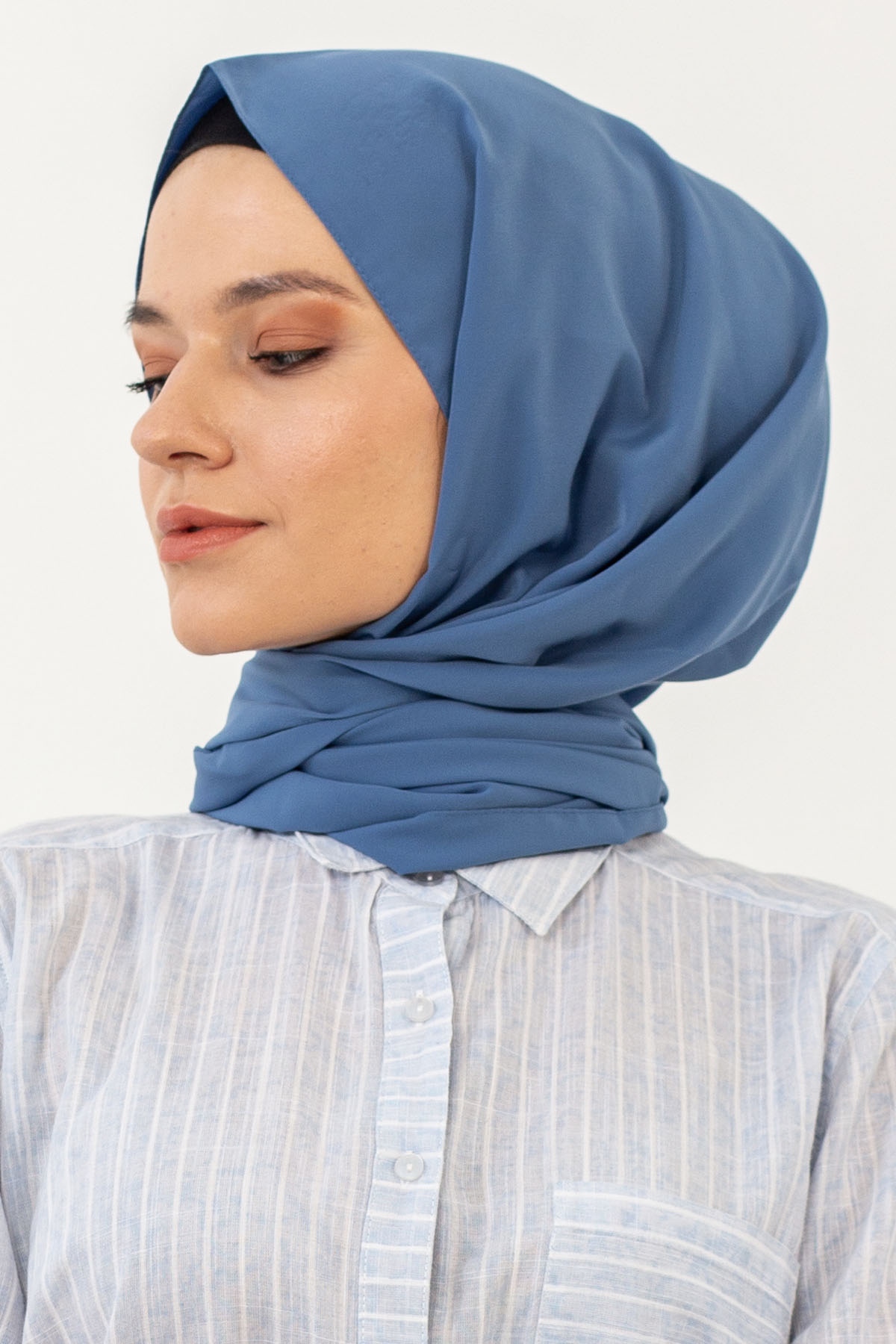 Lv Lux Medine İpeği şal - Indigo - 2