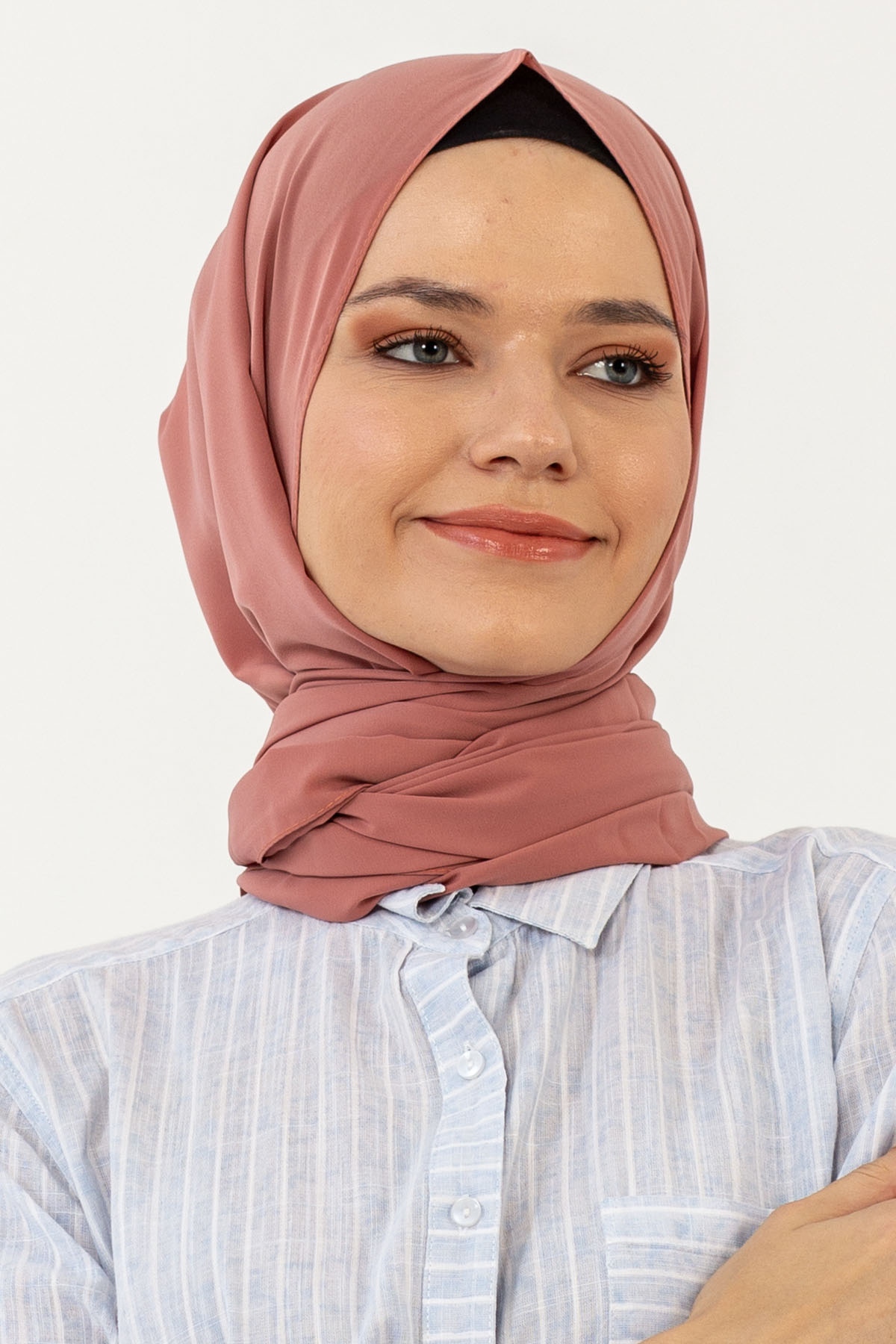 Lv Lux Medine İpeği şal - Kiremit - 2