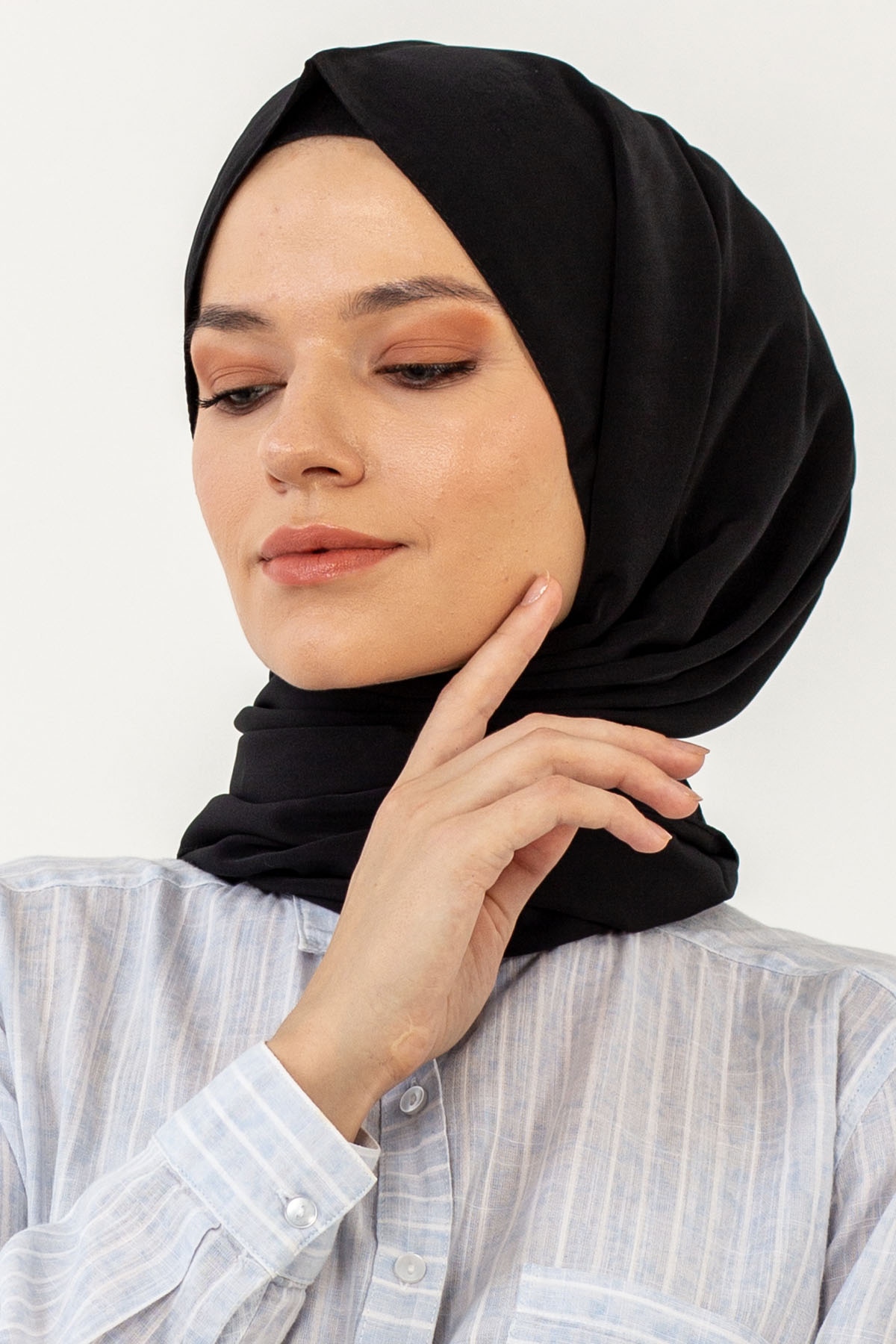 Lv Lux Medine İpeği şal - Siyah - 1