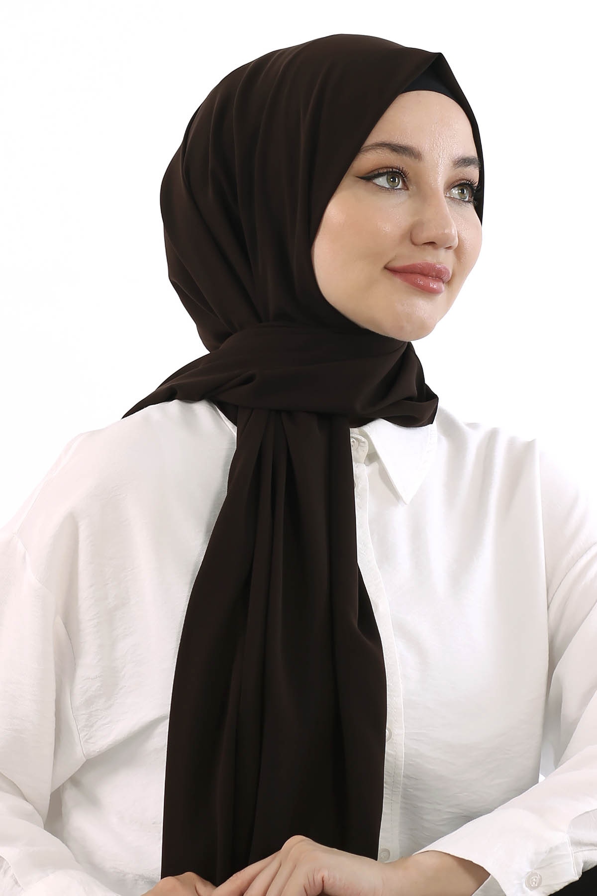 Lv Medine İpeği şal Prlk - Kahve - 1