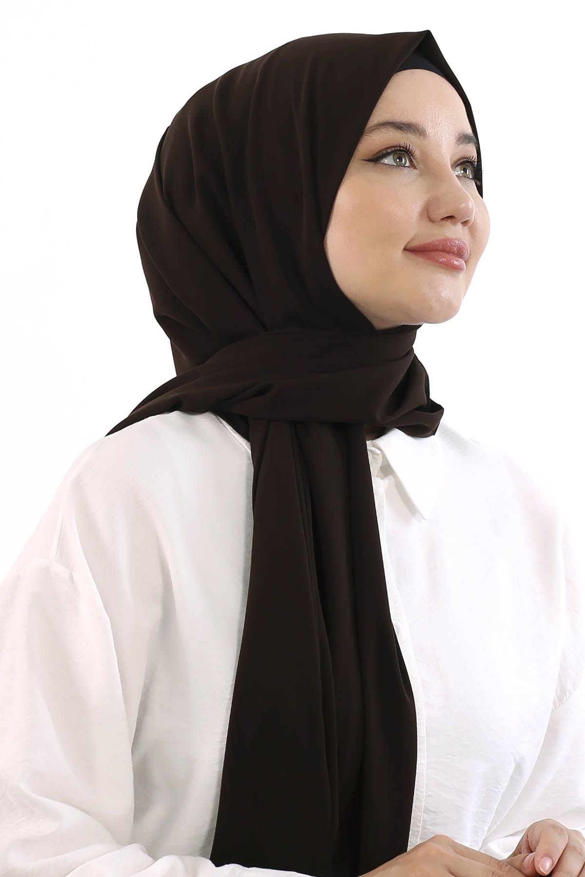 Lv Medine İpeği şal Prlk - Kahve - 2