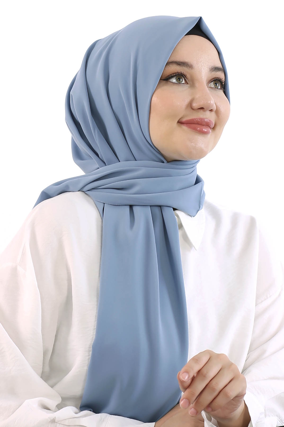 Lv Medine İpeği şal Prlk - Mavi - 1