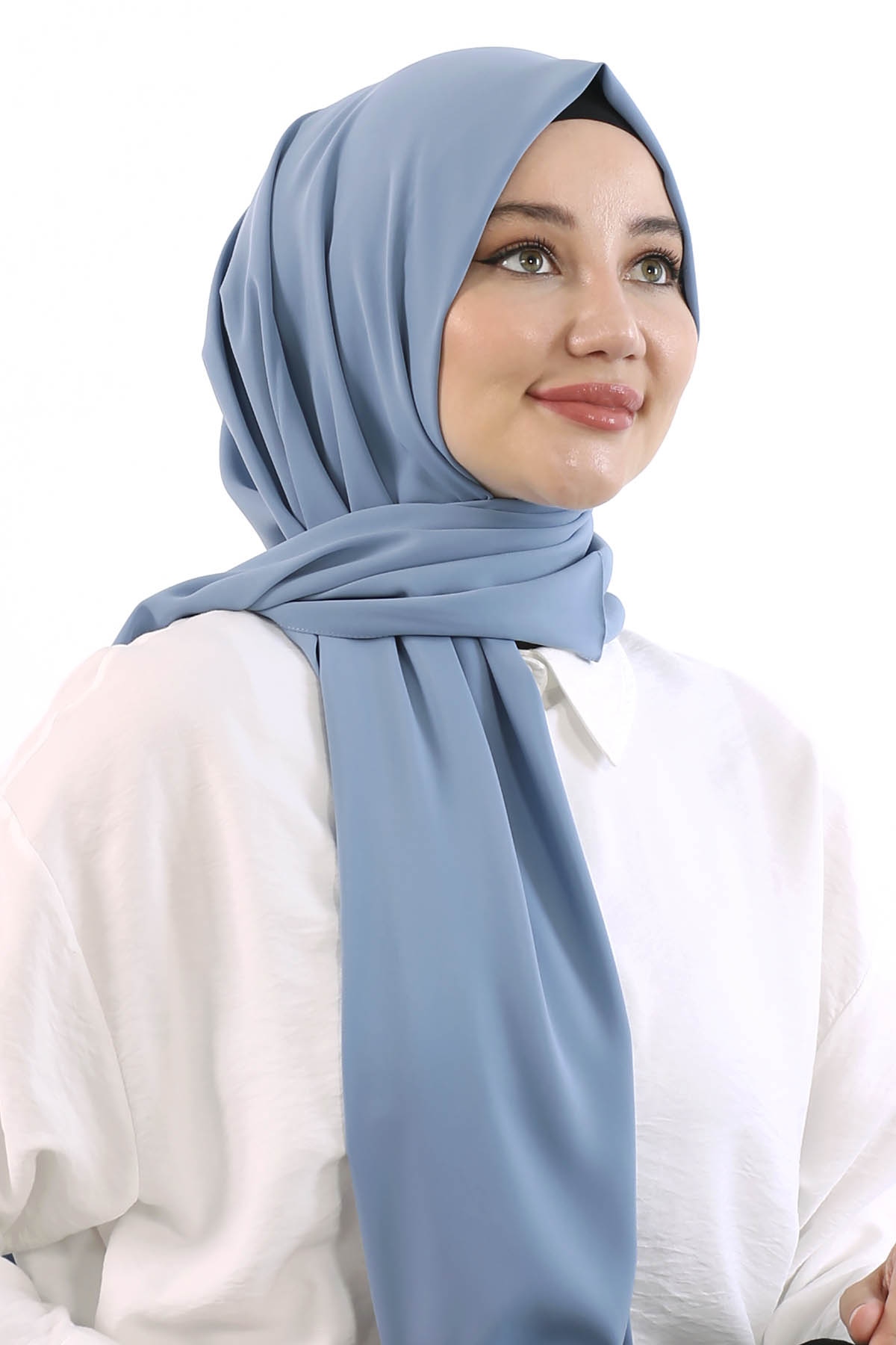 Lv Medine İpeği şal Prlk - Mavi - 2