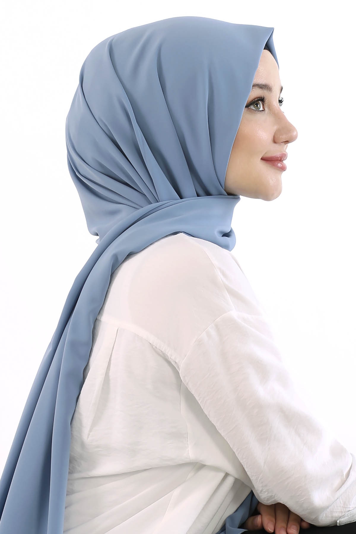 Lv Medine İpeği şal Prlk - Mavi - 3