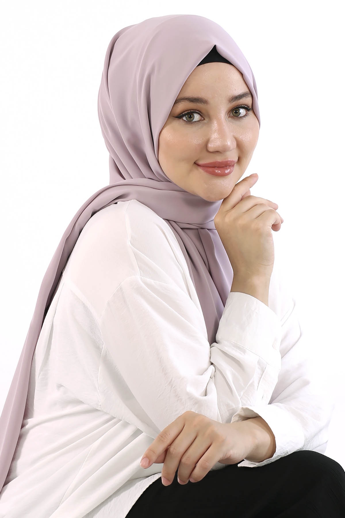 Lv Medine İpeği şal Prlk - Pudra - 2