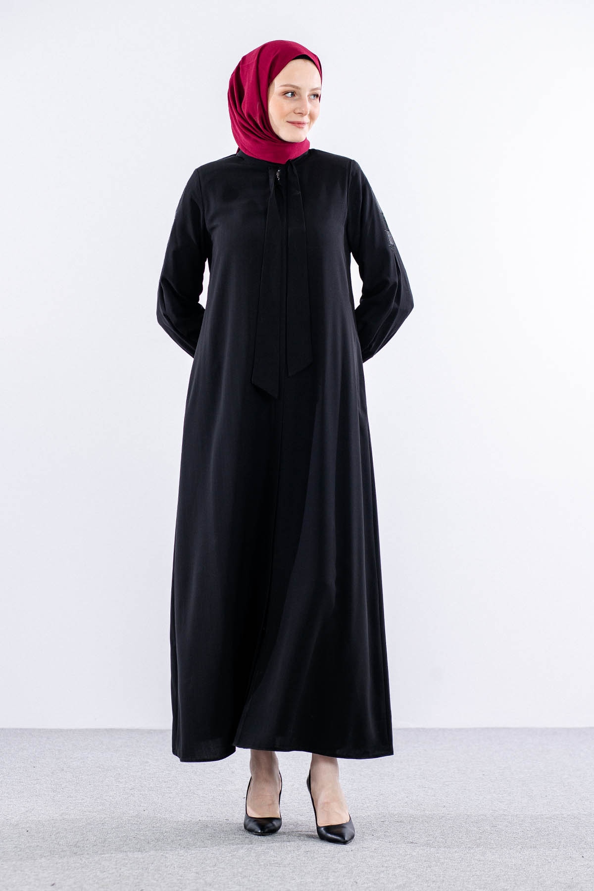 M1081 Ferace 42-52 Tasli - Siyah - 1