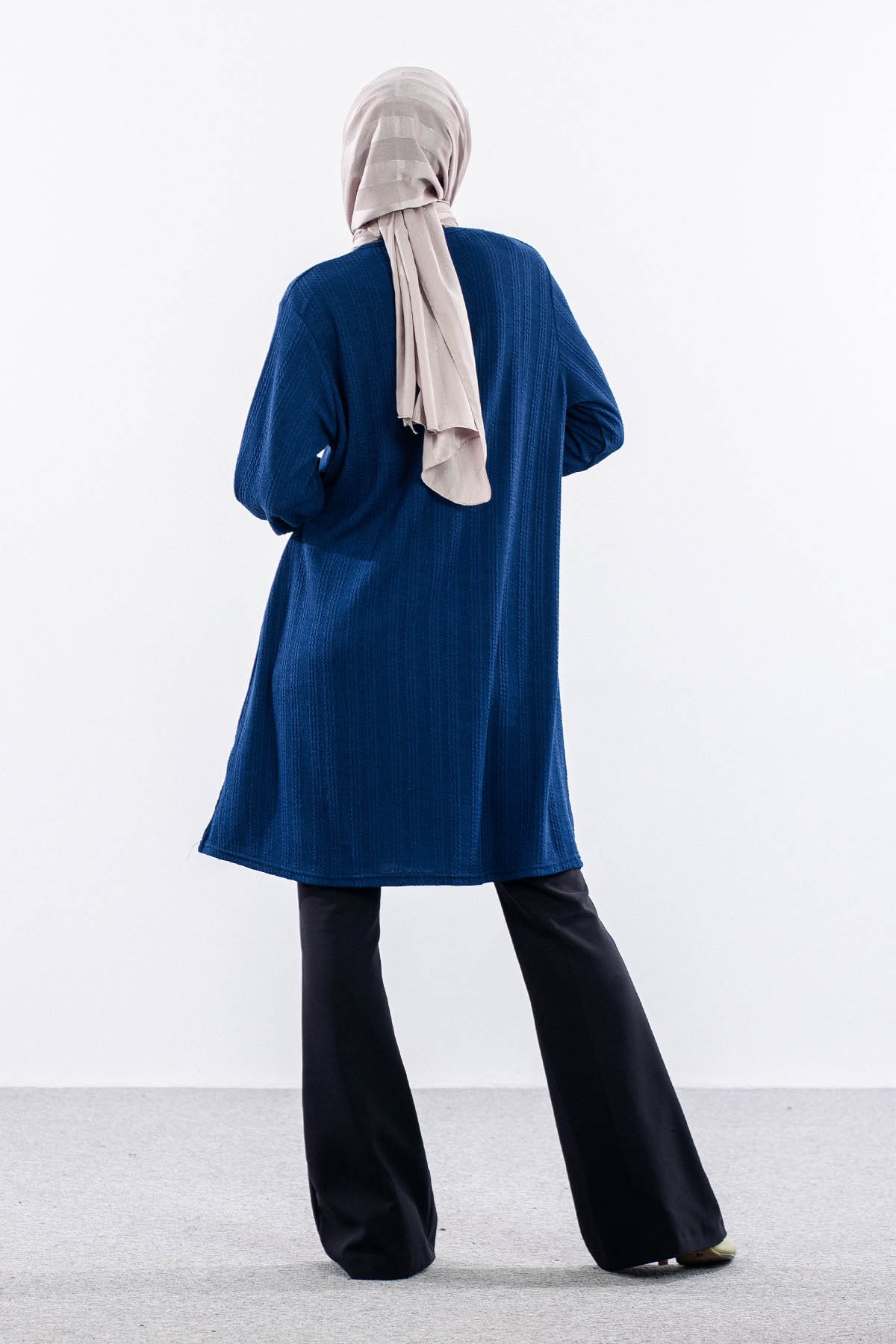 Merve Burgu Tunik 48-50-52 Dugme - Indigo - 4