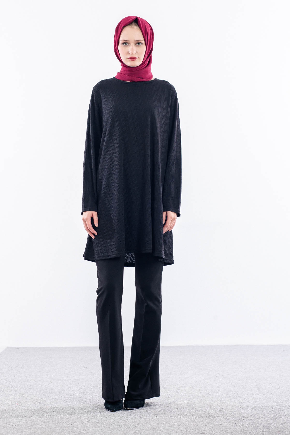 Merve Düğmeli̇ Bb Tunik 46-48-50 - Siyah - 1