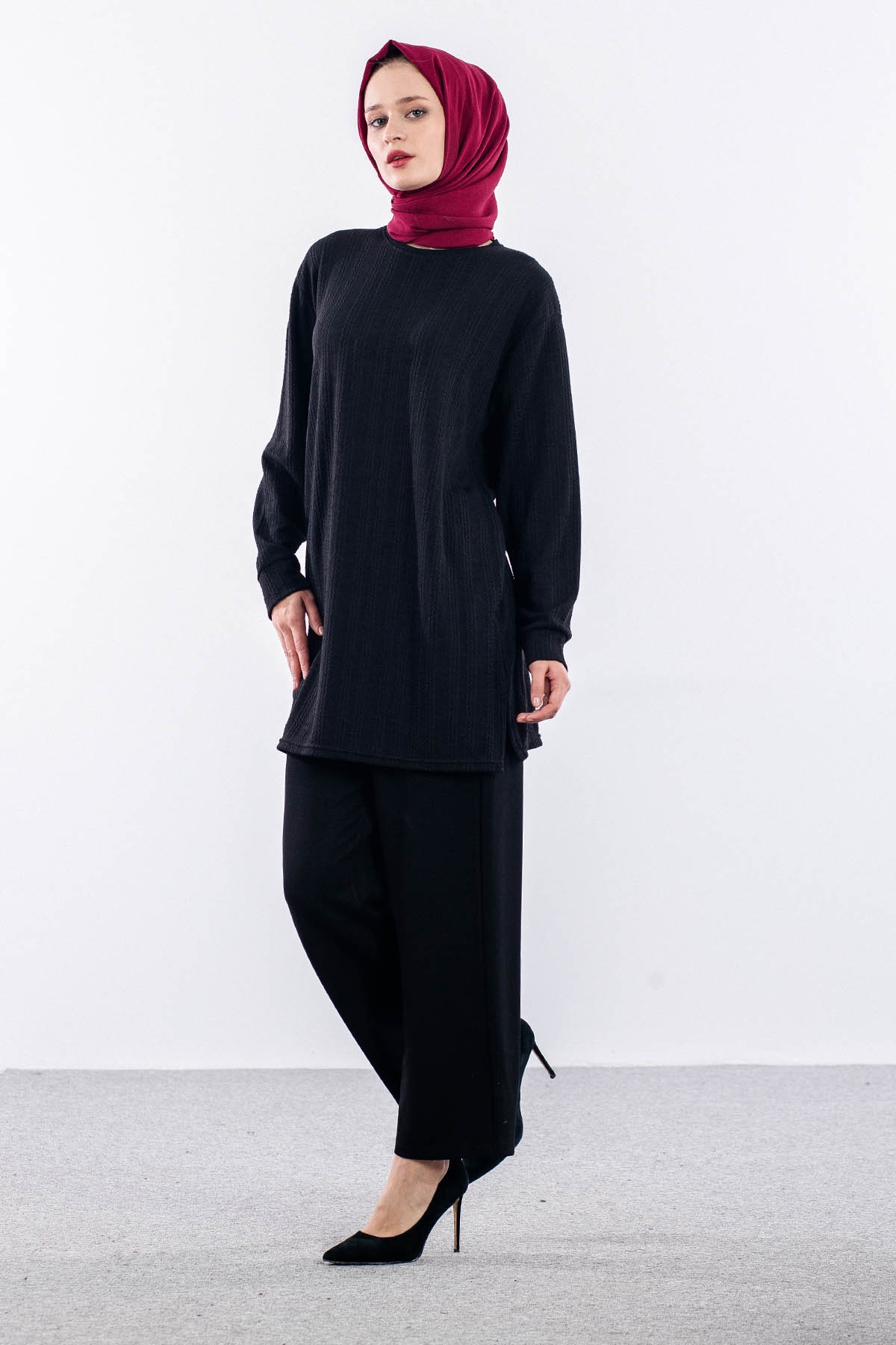 Merve Spor Tunik 44-46-48 - Siyah - 2