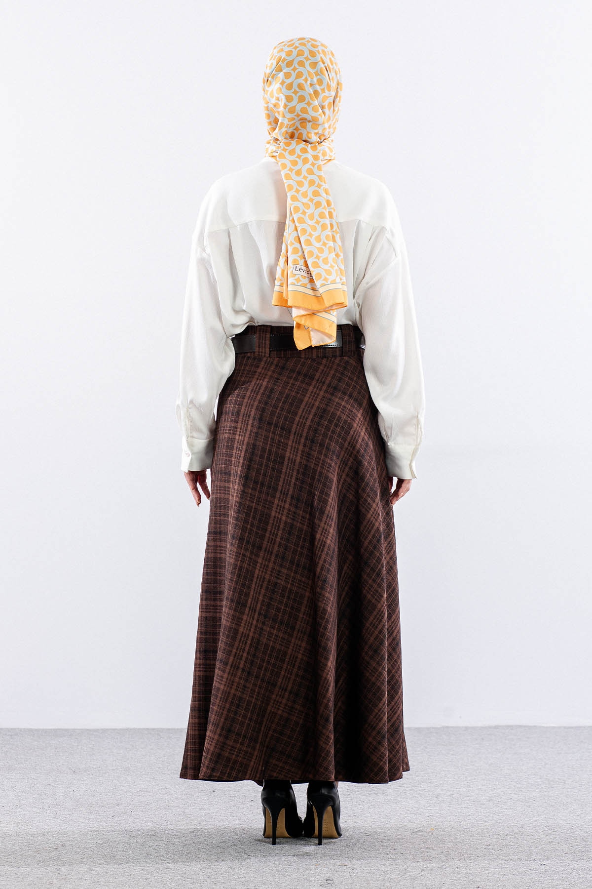 Mevlana Etek 38-48 Ekose Gramaj - K_kahve - 4