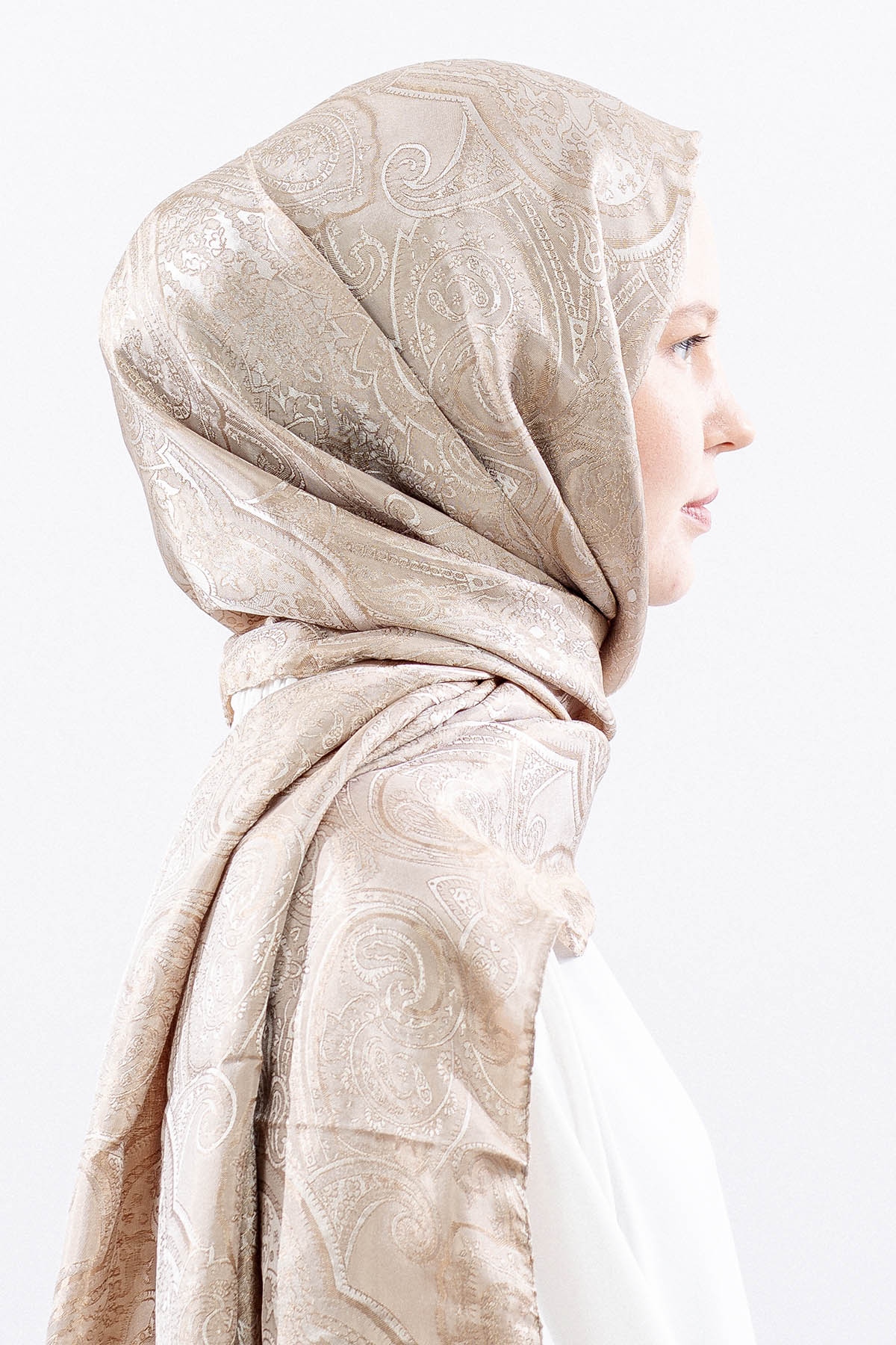 Mismara Morocco şal Varakli - Bej - 3