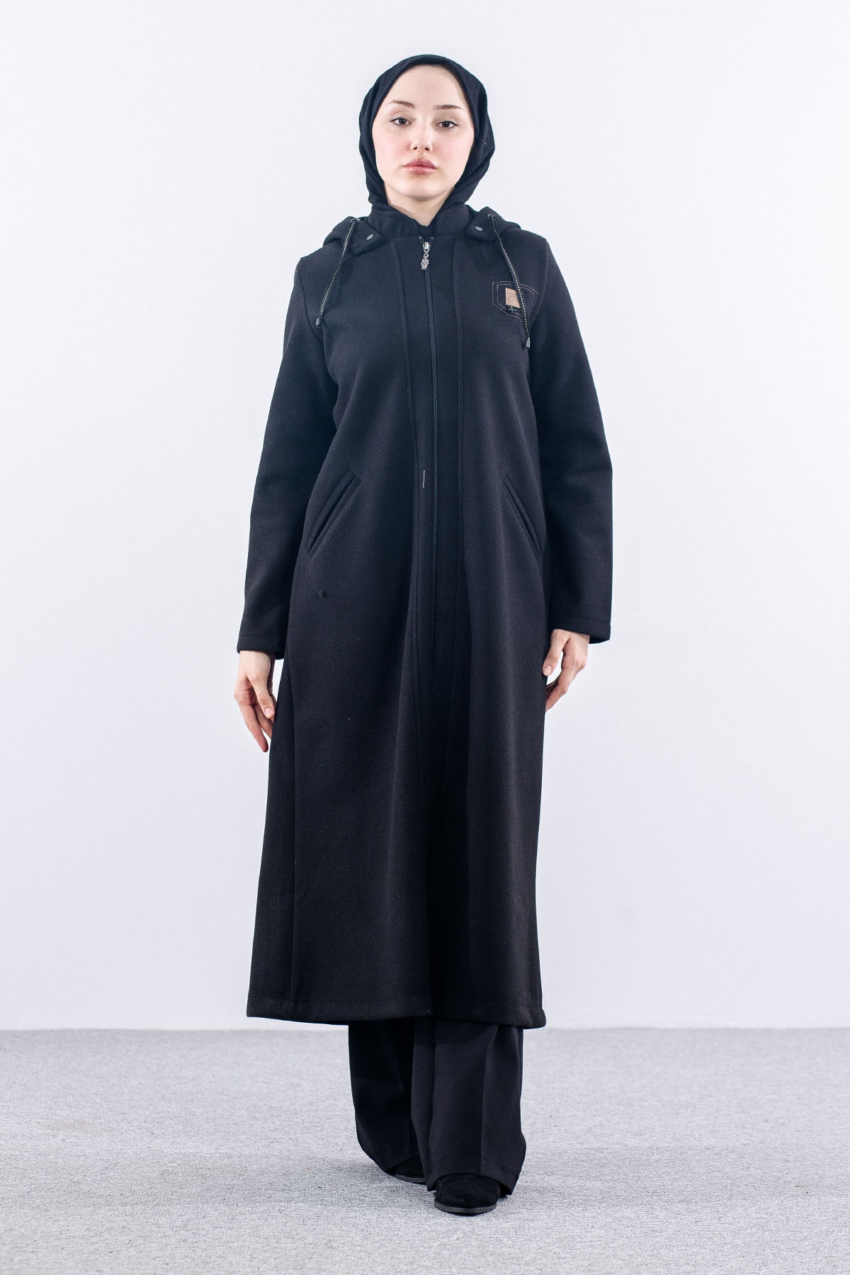 N1882 Kaşe Kaban 4-7 - Siyah - 1