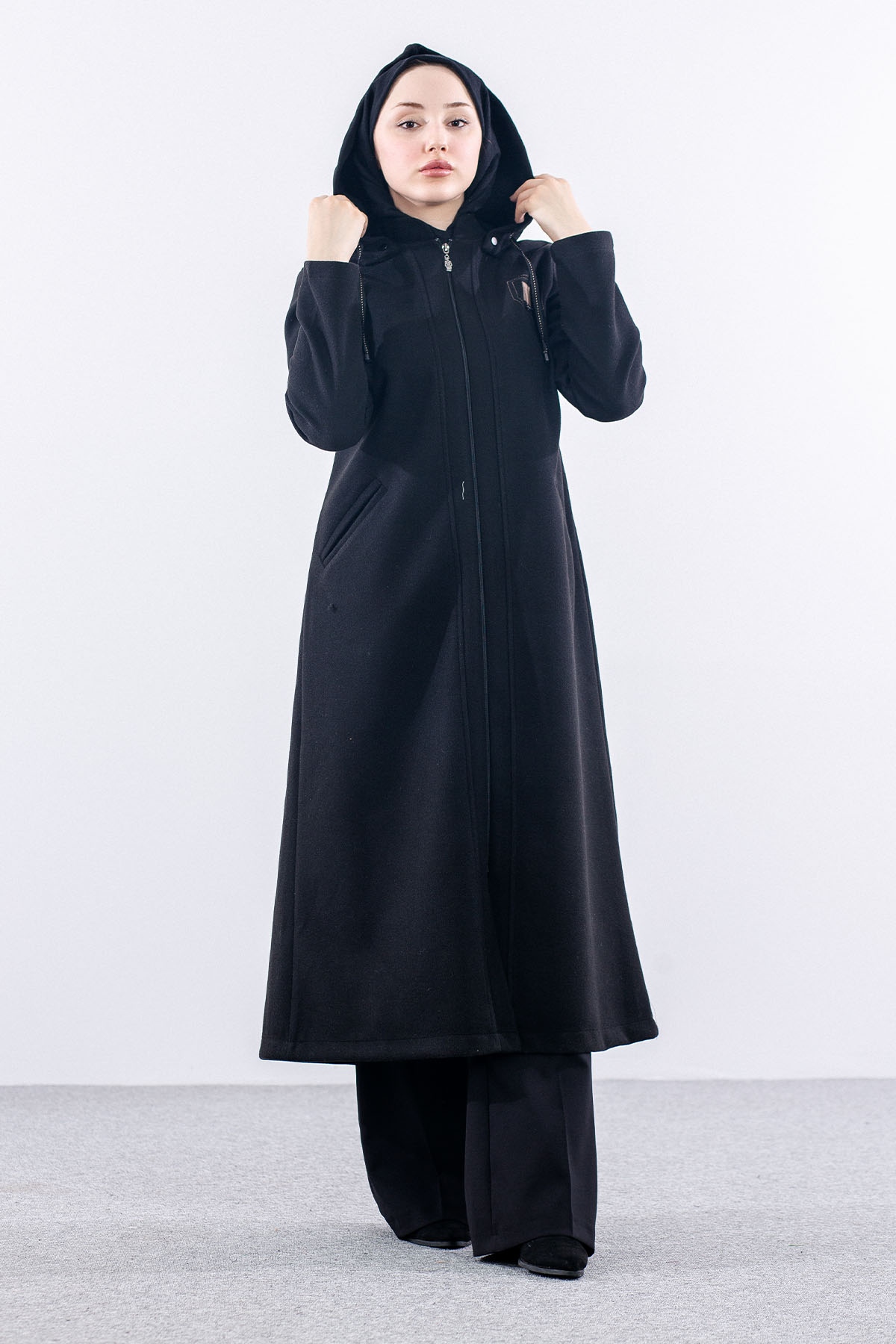 N1882 Kaşe Kaban 4-7 - Siyah - 3