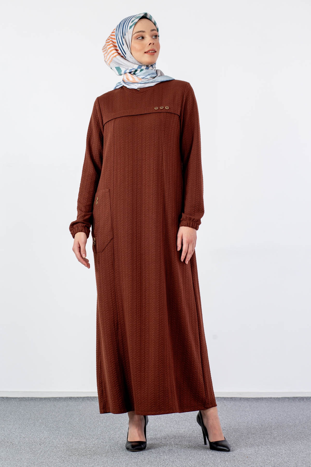 N2682 Elbise 2-3-4-5-6-7 - Kiremit - 2