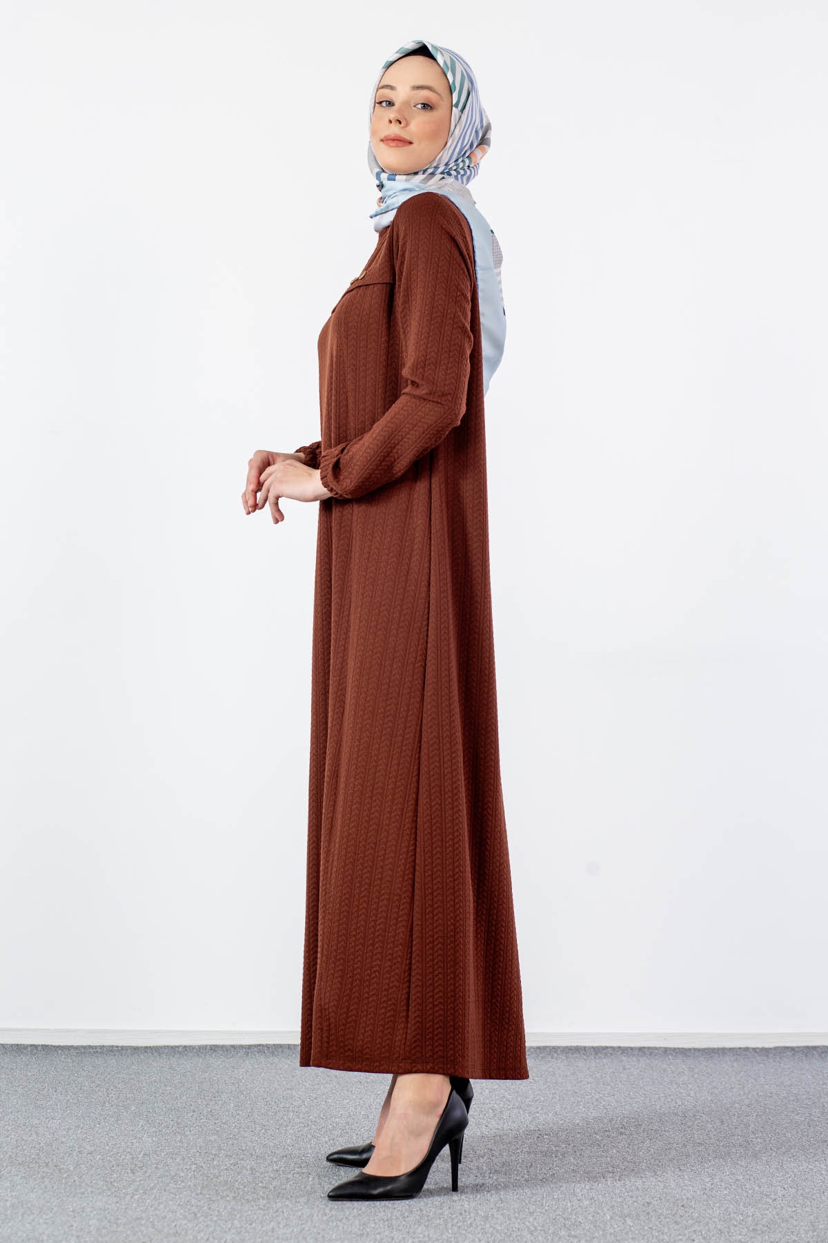 N2682 Elbise 2-3-4-5-6-7 - Kiremit - 4