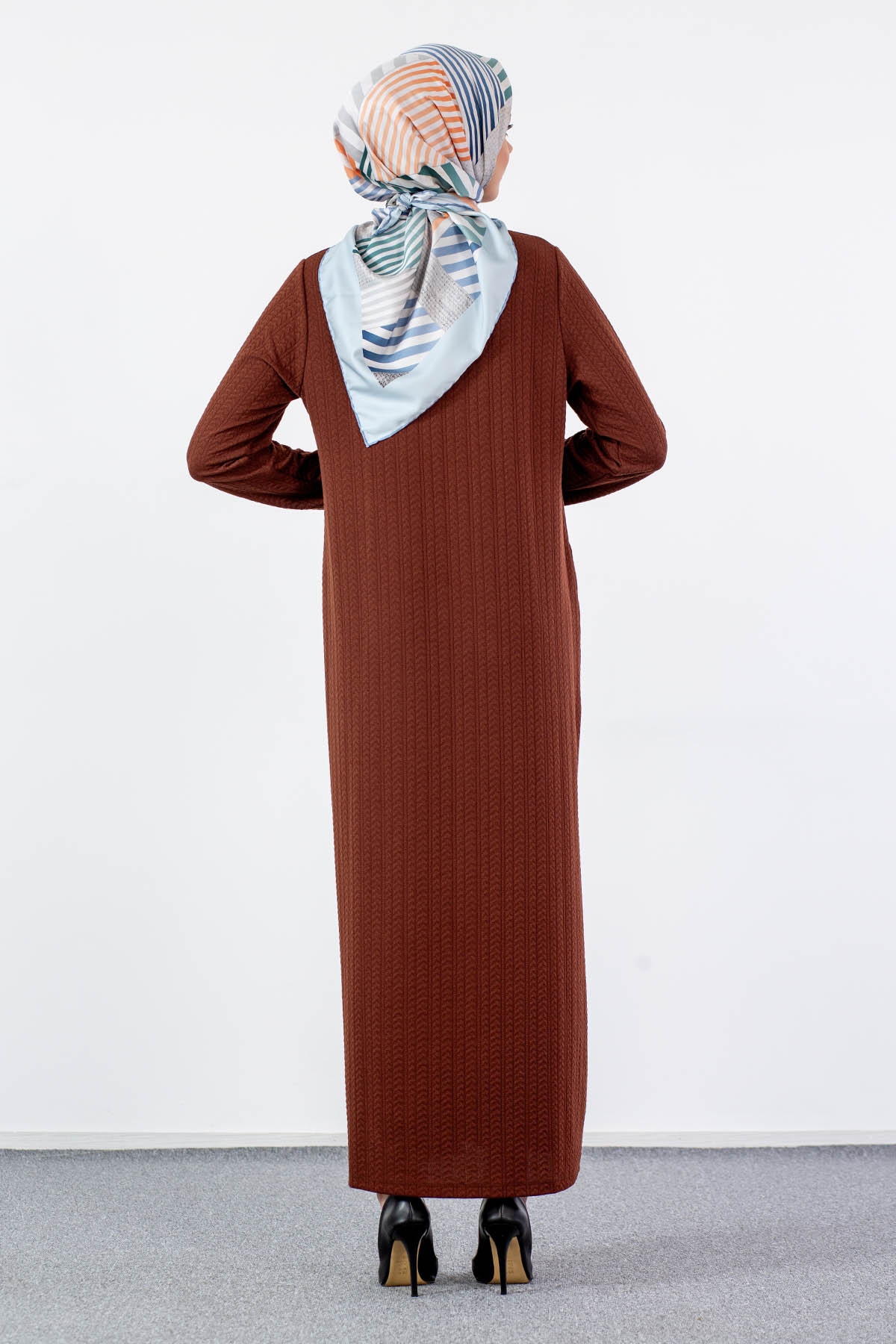 N2682 Elbise 2-3-4-5-6-7 - Kiremit - 5