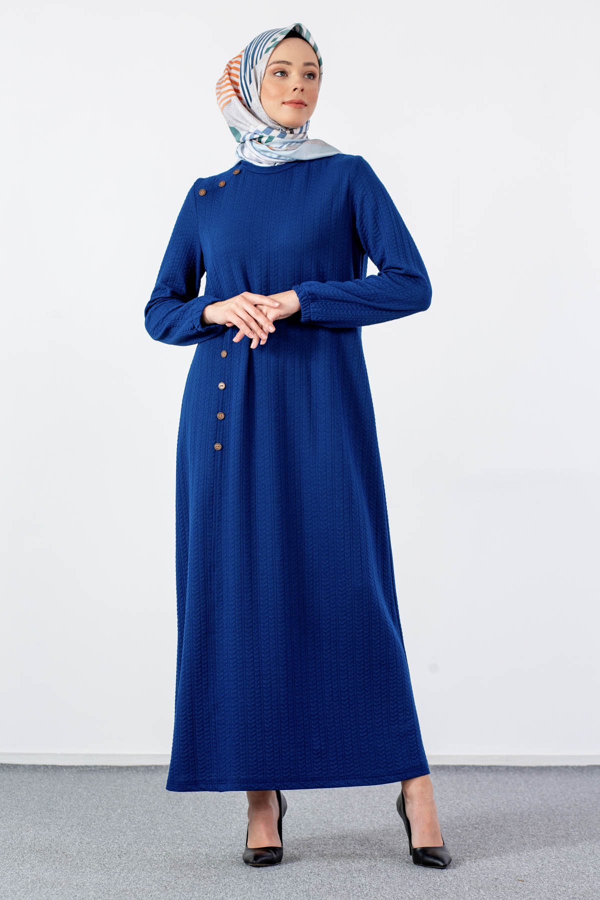 N2688 Elbise 1-2-3-4-5-6 - Sax - 1