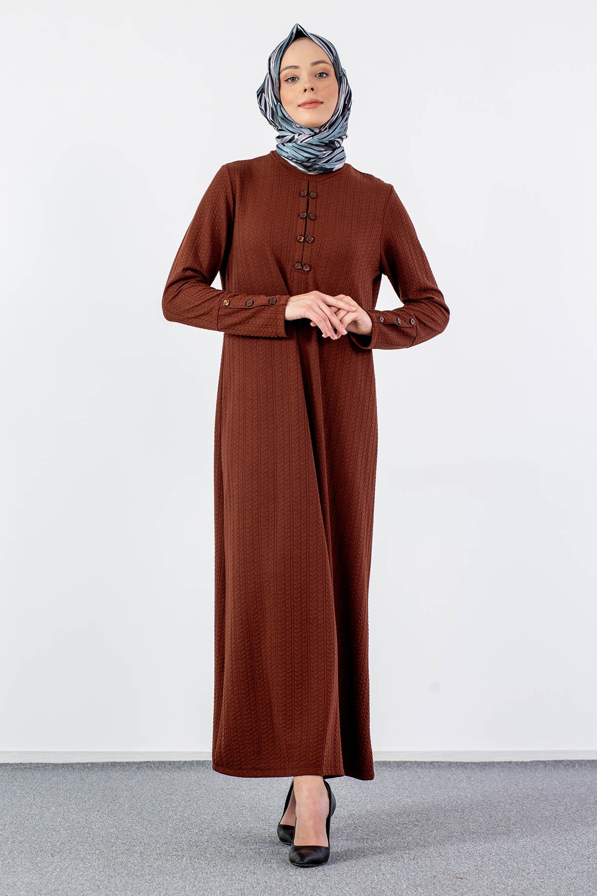 N2690 Elbise 2-3-4-5-6-7 - Kiremit - 1