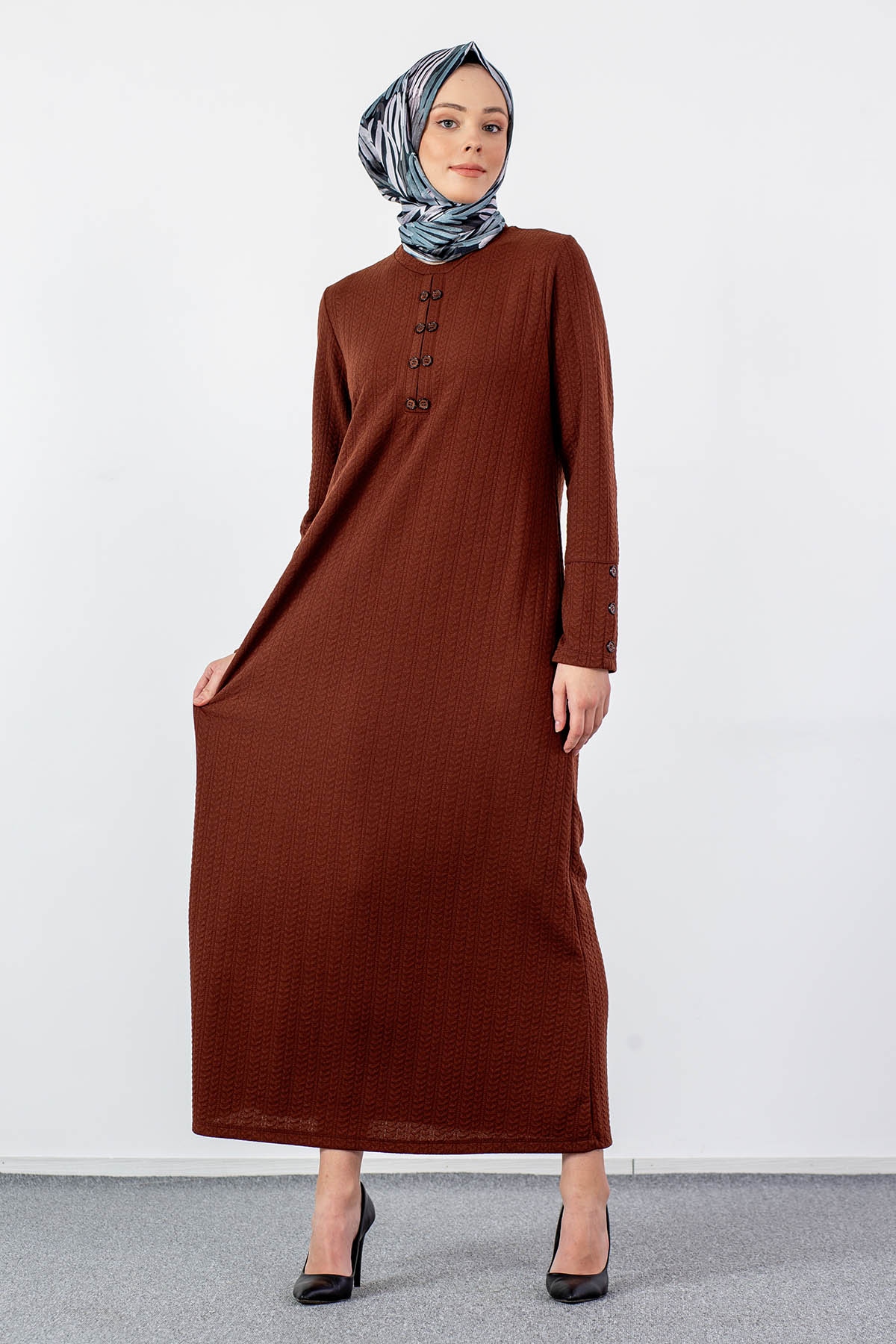 N2690 Elbise 2-3-4-5-6-7 - Kiremit - 2