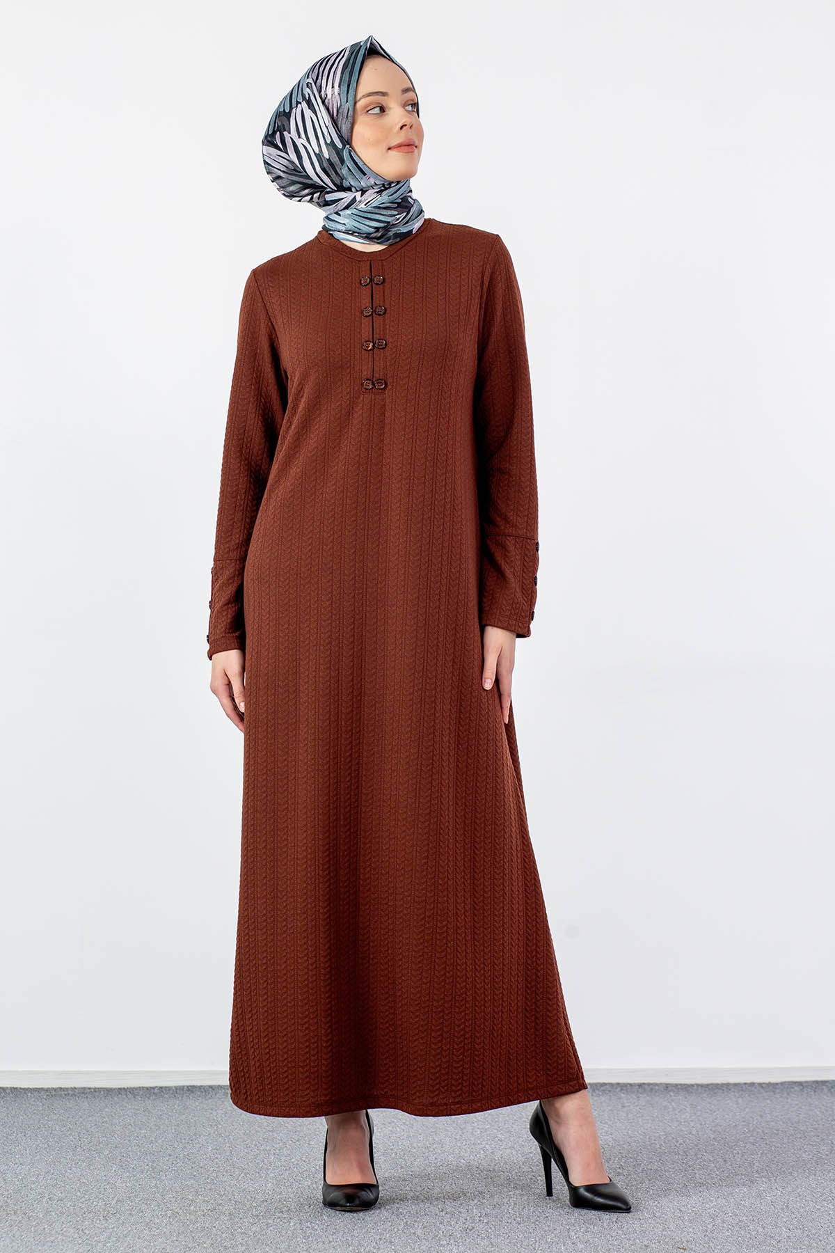 N2690 Elbise 2-3-4-5-6-7 - Kiremit - 3