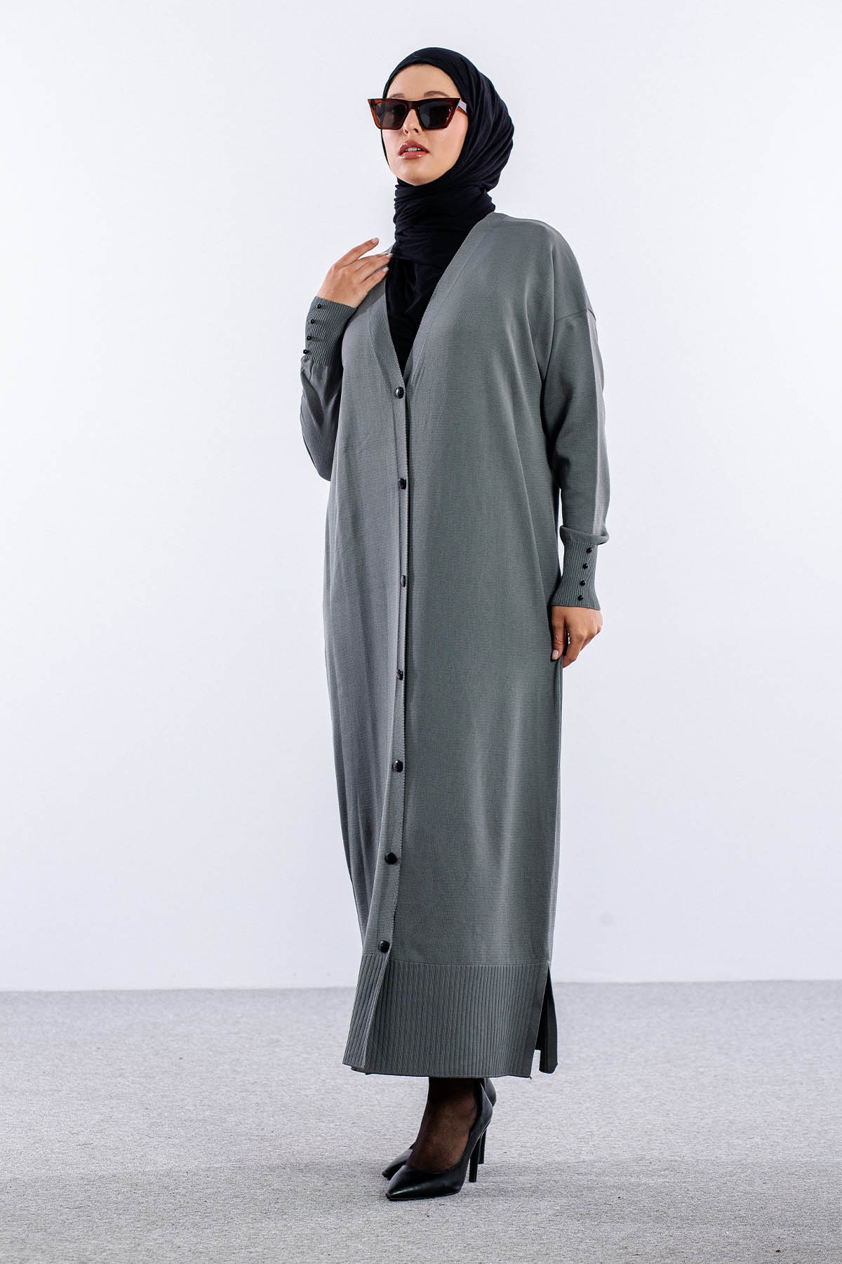 N322 Triko  Hirka  Tek - Gri - 3