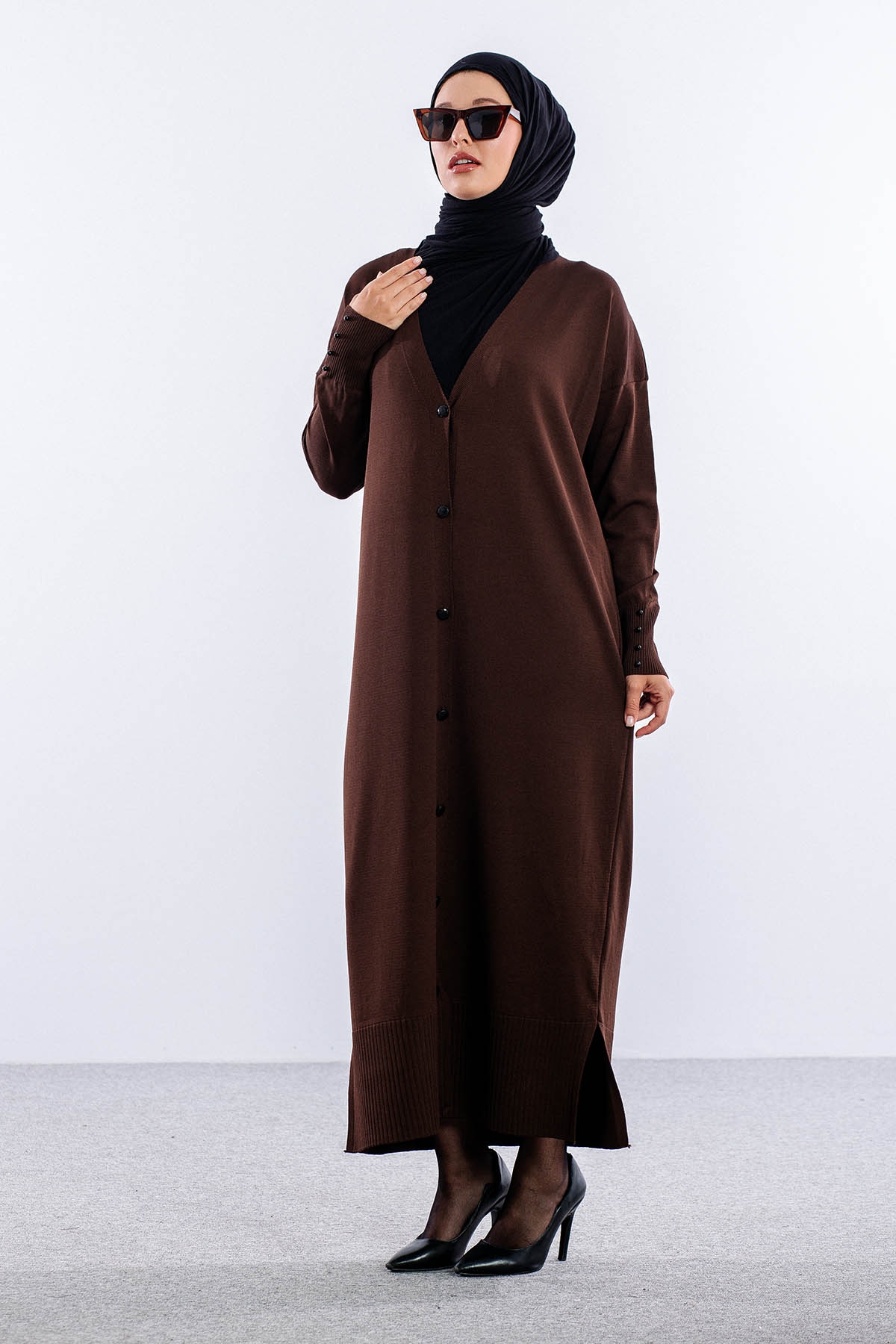 N322 Triko  Hirka  Tek - Kahve - 2