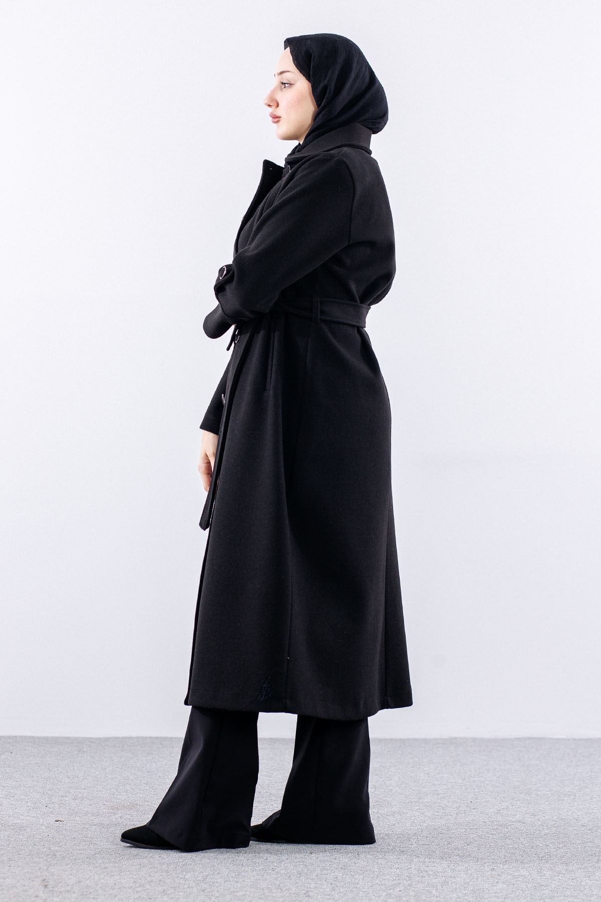 N3524 Kaşe Kaban 4-7 - Siyah - 3