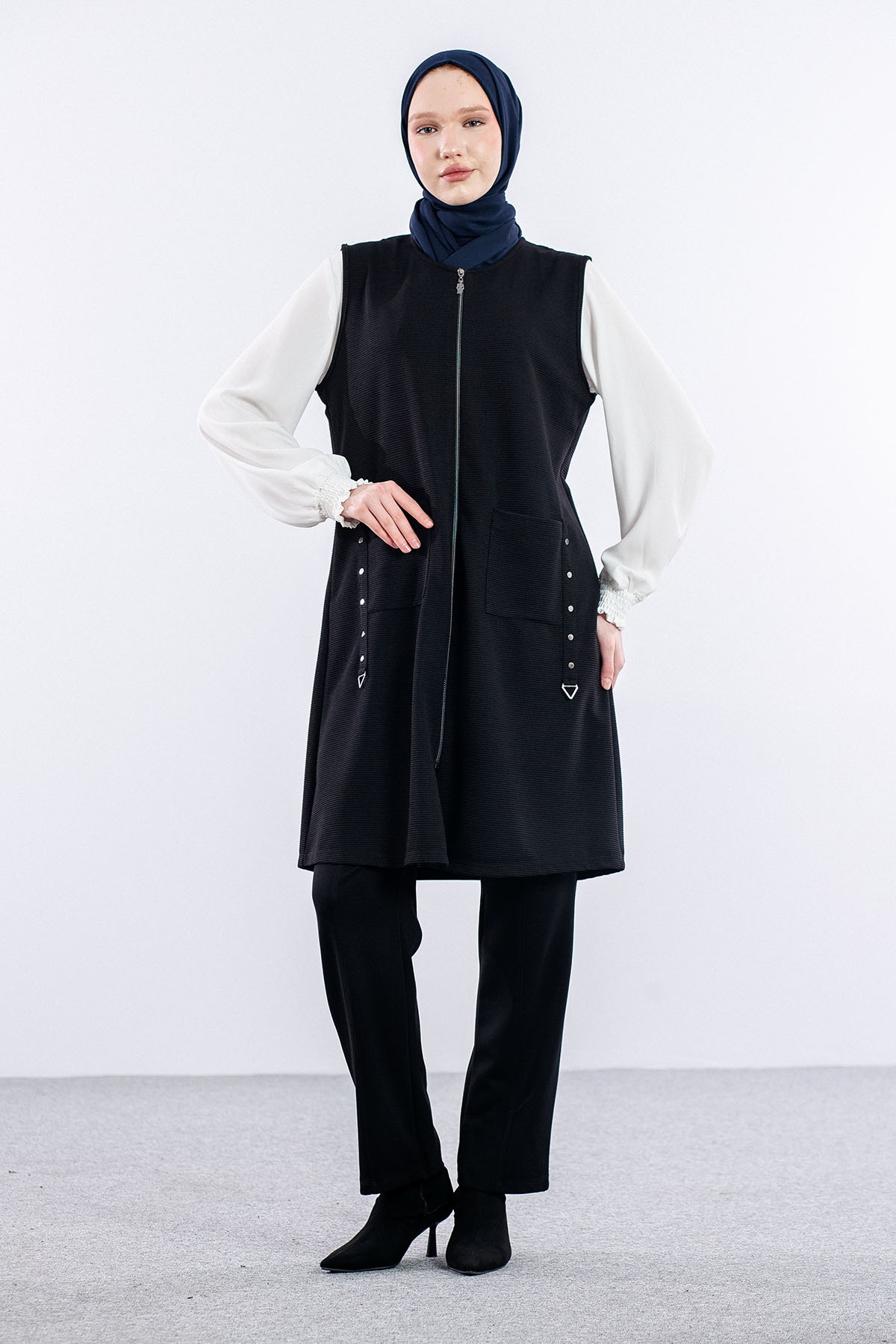 N4846 Yelek 3-4-5-6 - Siyah - 3