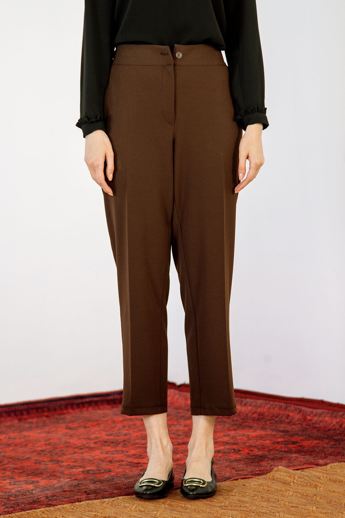 N529 Bt Pantolon 46-56 - Kahve - 1